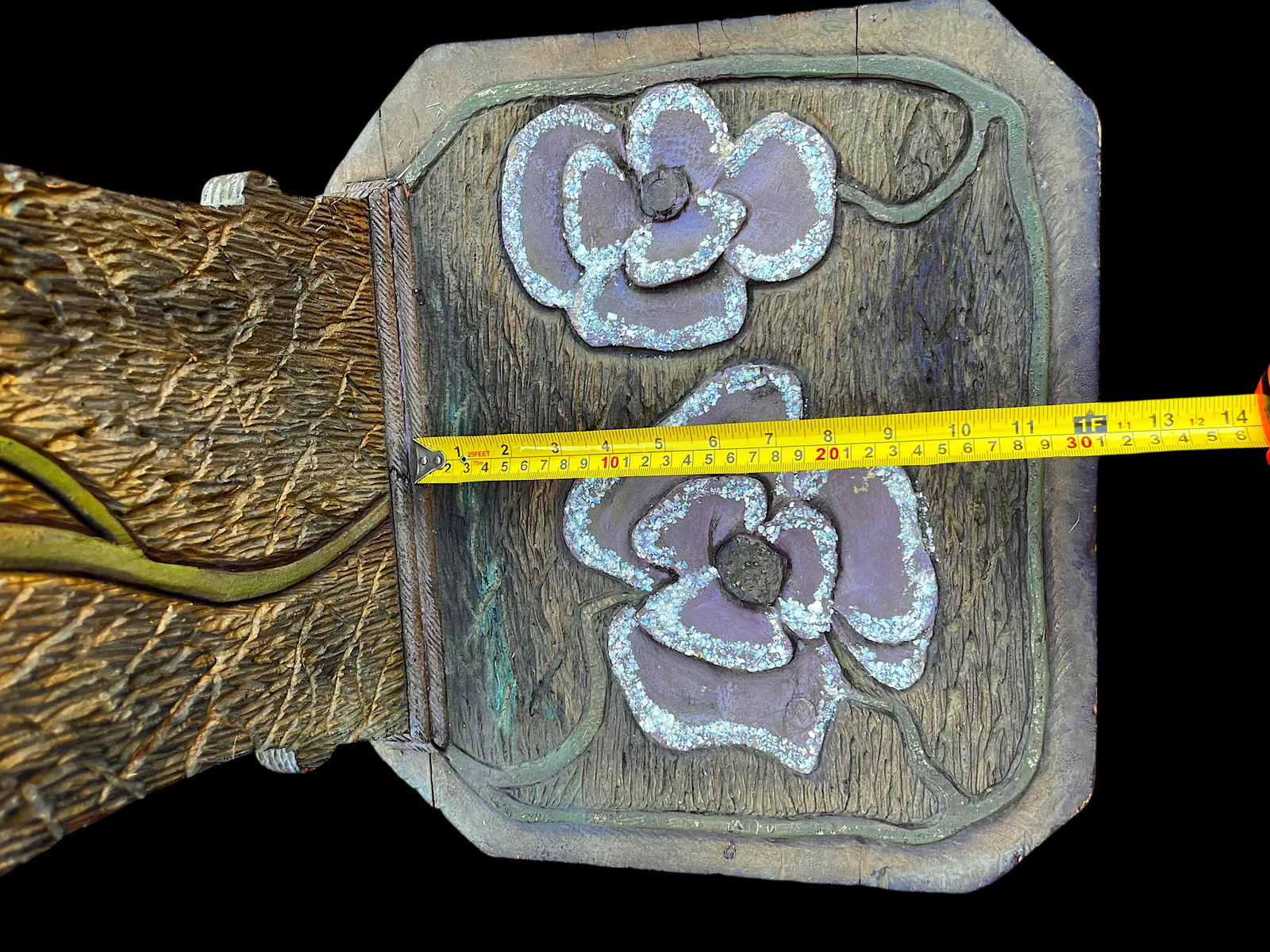 Early 20th Century Hand-Carved Chartreuse Chair With Anemone Motif Attributed to Liberty & Co, Londo - 16