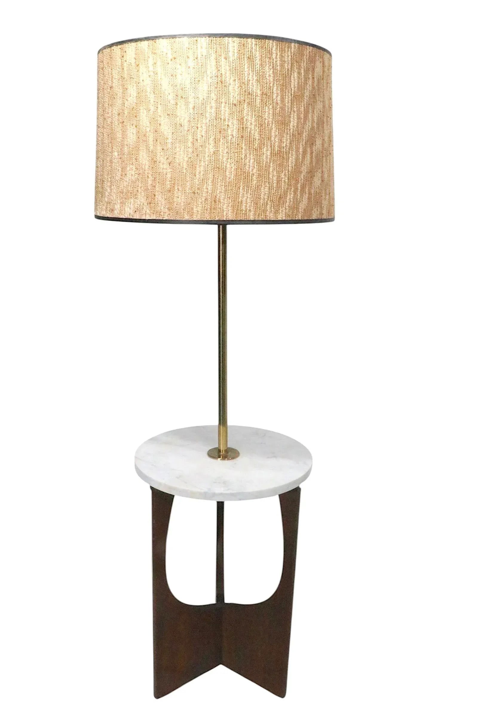 Mid 20th Century Attributed to Adrian Pearsall Combination Floor Lamp Table C. 1950/60's - 7