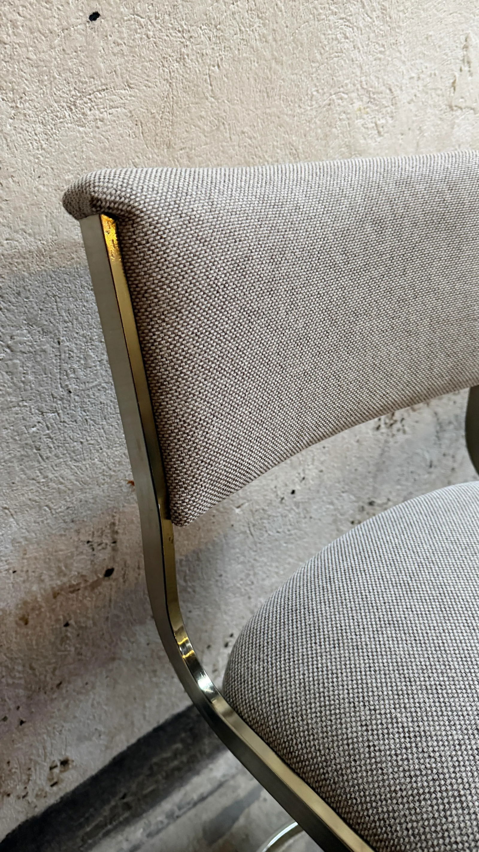 Set of Three Milo Baughman Style Modernist Brass Bar Stools by Cal-Style Circa 1970 - 7