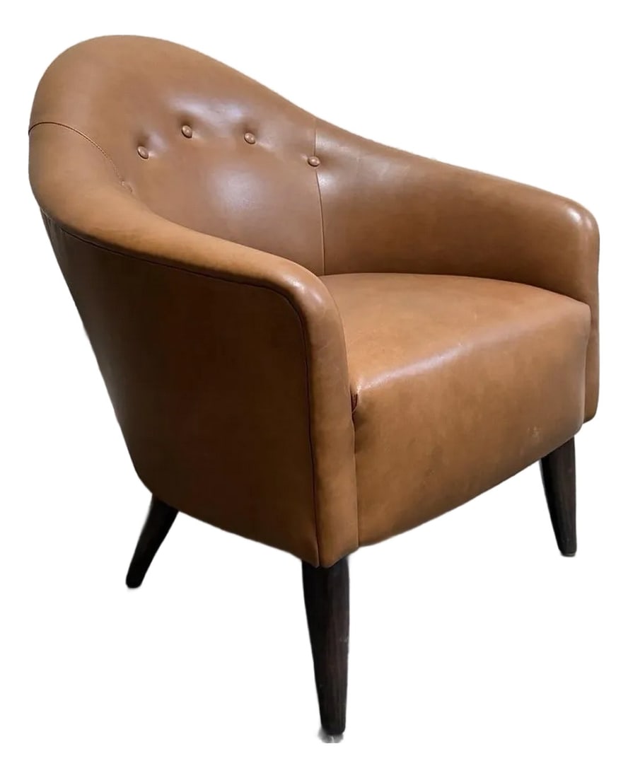 Snygg Caramel Leather Lounge Chair (1 of 8)