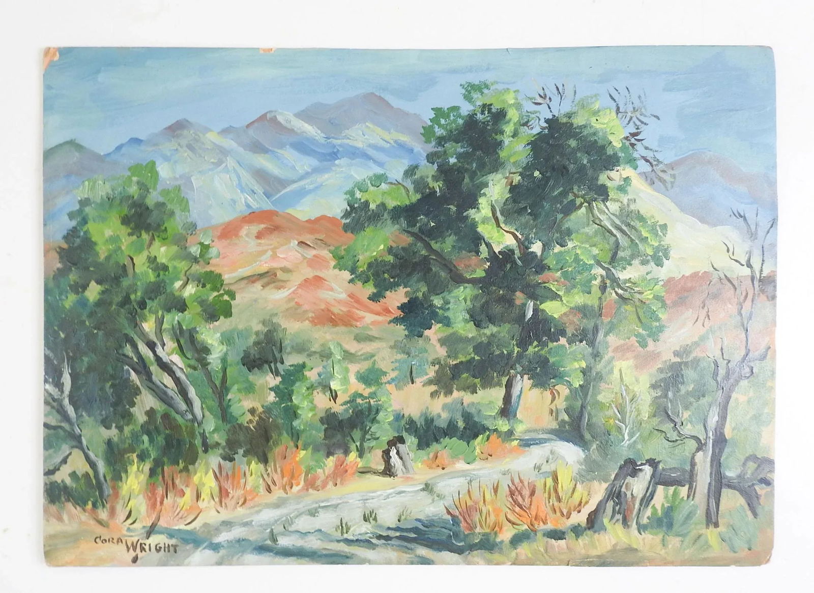 Mid 20th Century Mountain Road Landscape Painting - 3