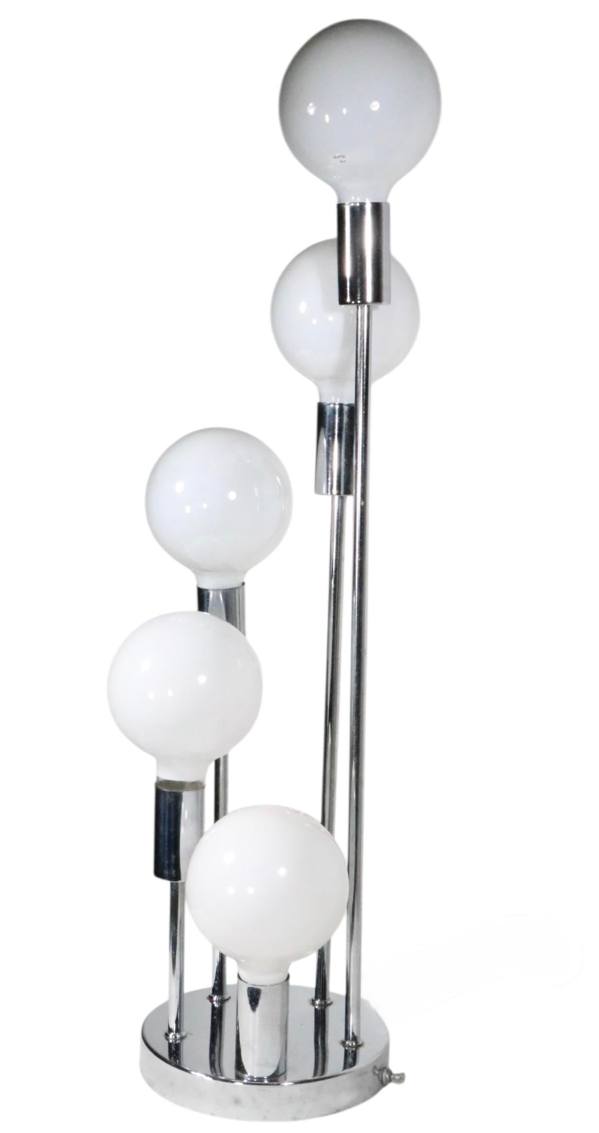 Chrome Spiral Twist Table Lamp by Sonneman c.1970's - 12