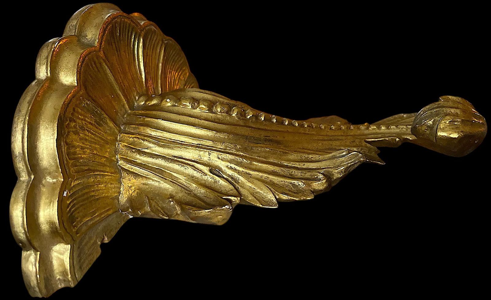 Mid 20th Century 24k Gold Leaf Acanthus Wall Bracket by Fratelli Paoletti of Florence, Italy - 4