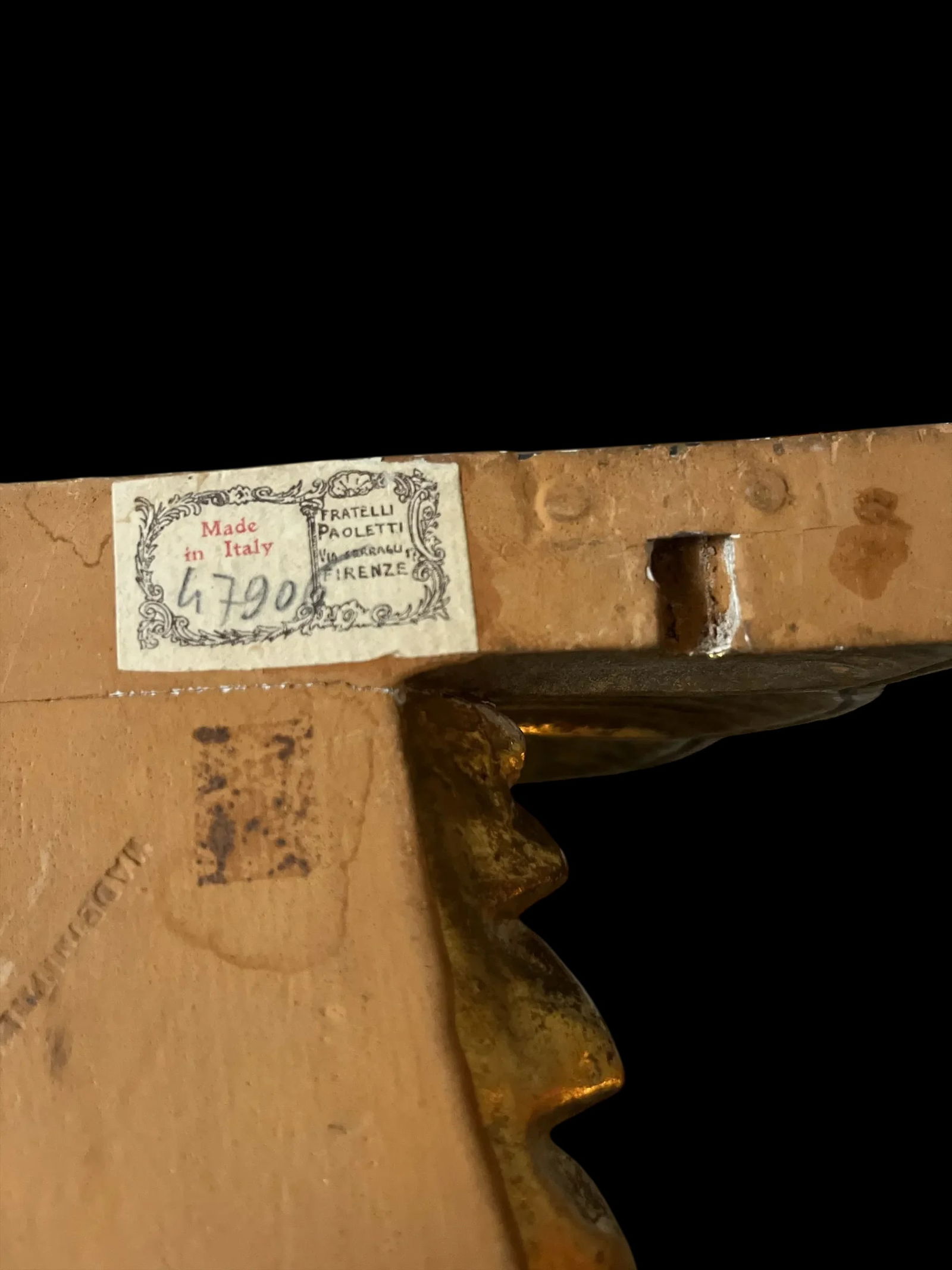 Mid 20th Century 24k Gold Leaf Acanthus Wall Bracket by Fratelli Paoletti of Florence, Italy - 7