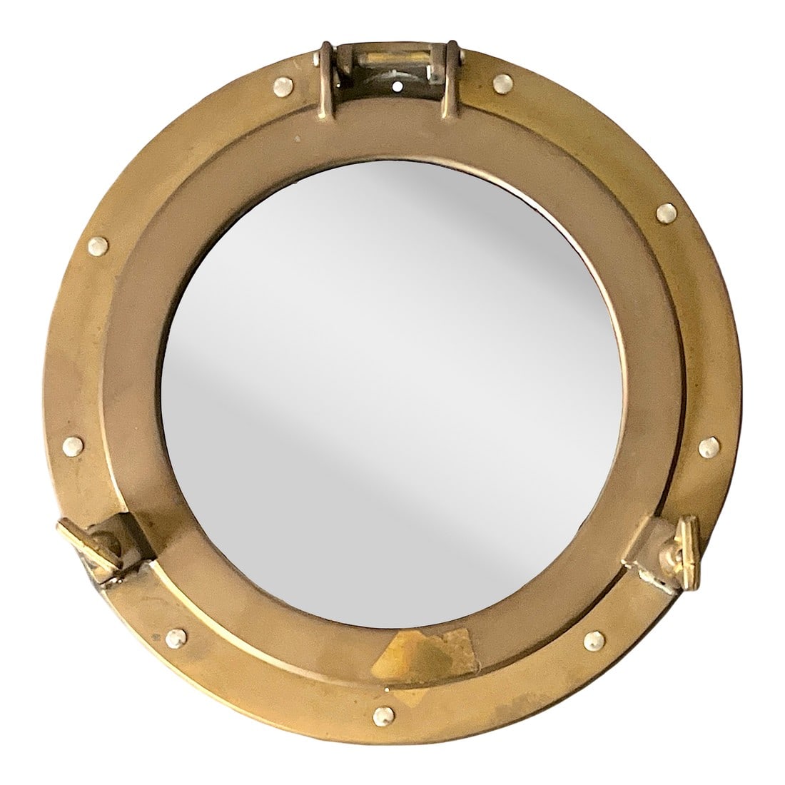 Vintage Brass Porthole Mirror Â‚Ã„Ã® 11.5Â‚Ã„: Classic maritime style meets timeless craftsmanship in this solid brass porthole mirror. Measuring 11.5" in diameter and 2.25" deep, this piece replicates the authentic form of a ship's window,