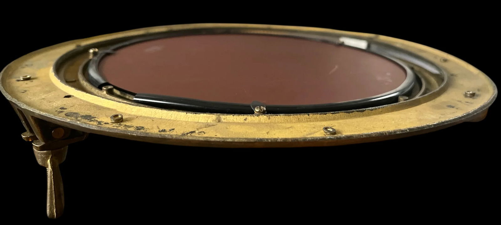 Vintage Brass Porthole Mirror Â‚Ã„Ã® 11.5Â‚Ã„ - 3