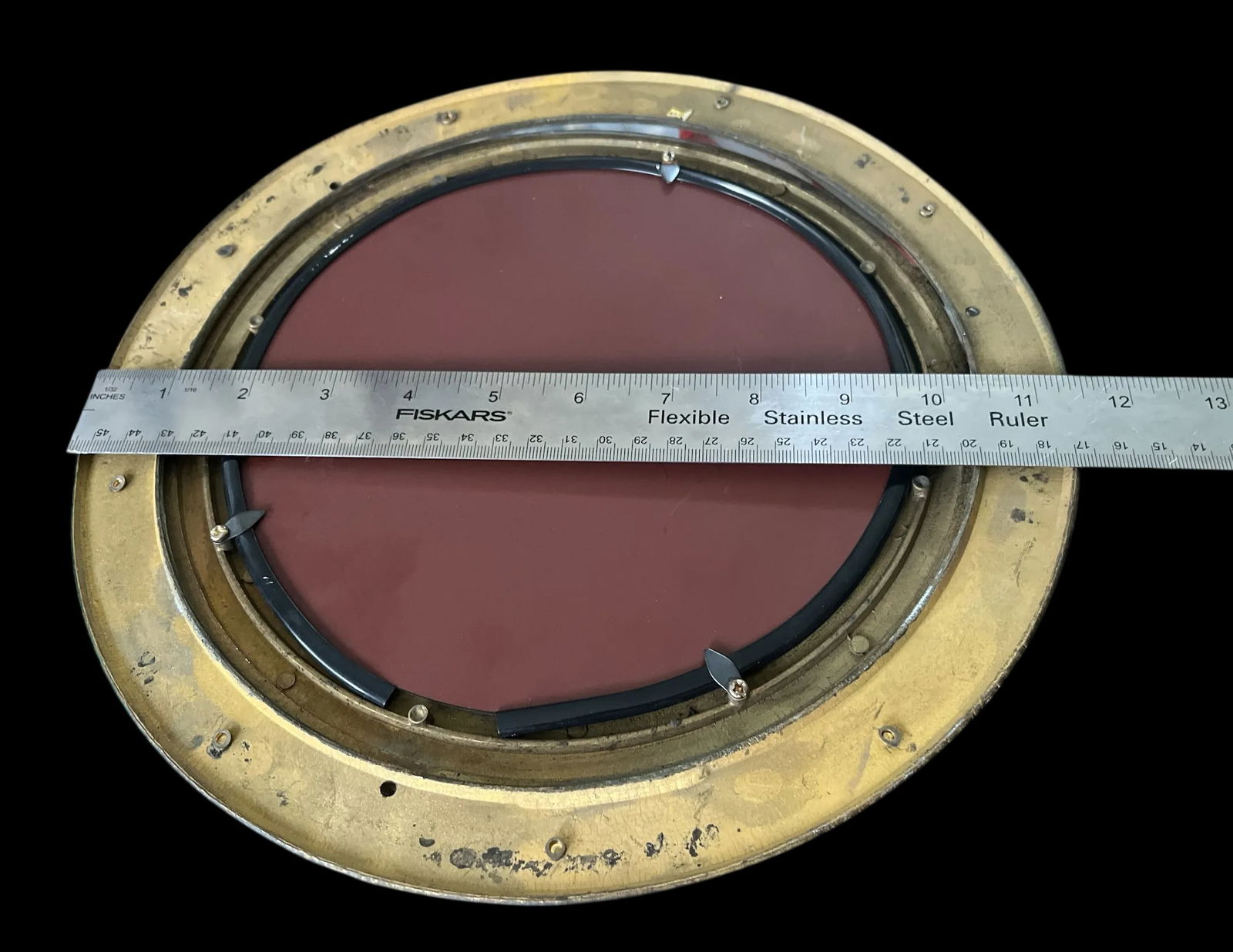Vintage Brass Porthole Mirror Â‚Ã„Ã® 11.5Â‚Ã„ - 5