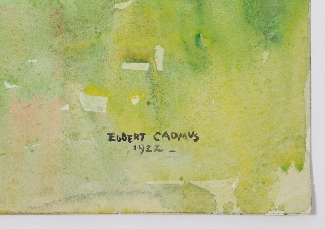 1922 New England Farm Watercolor Painting by Egbert Cadmus - 2