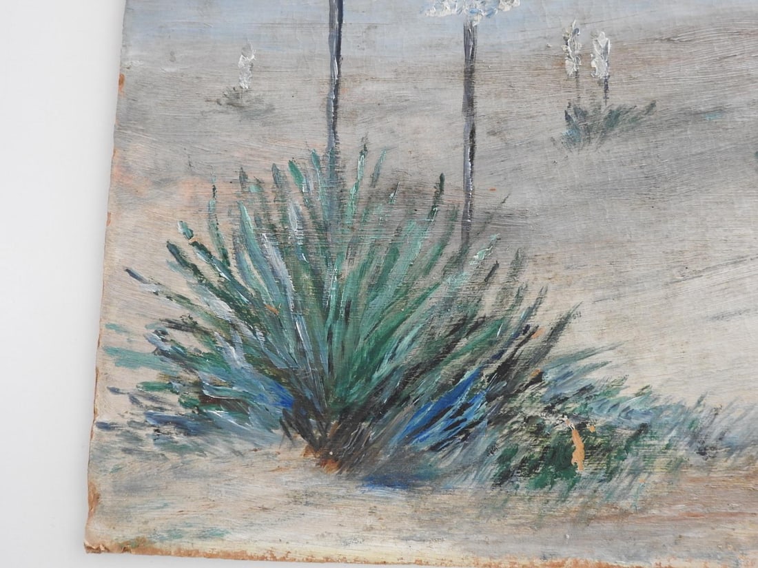 Early 20th Century Desert Yucca Landscape Painting - 4