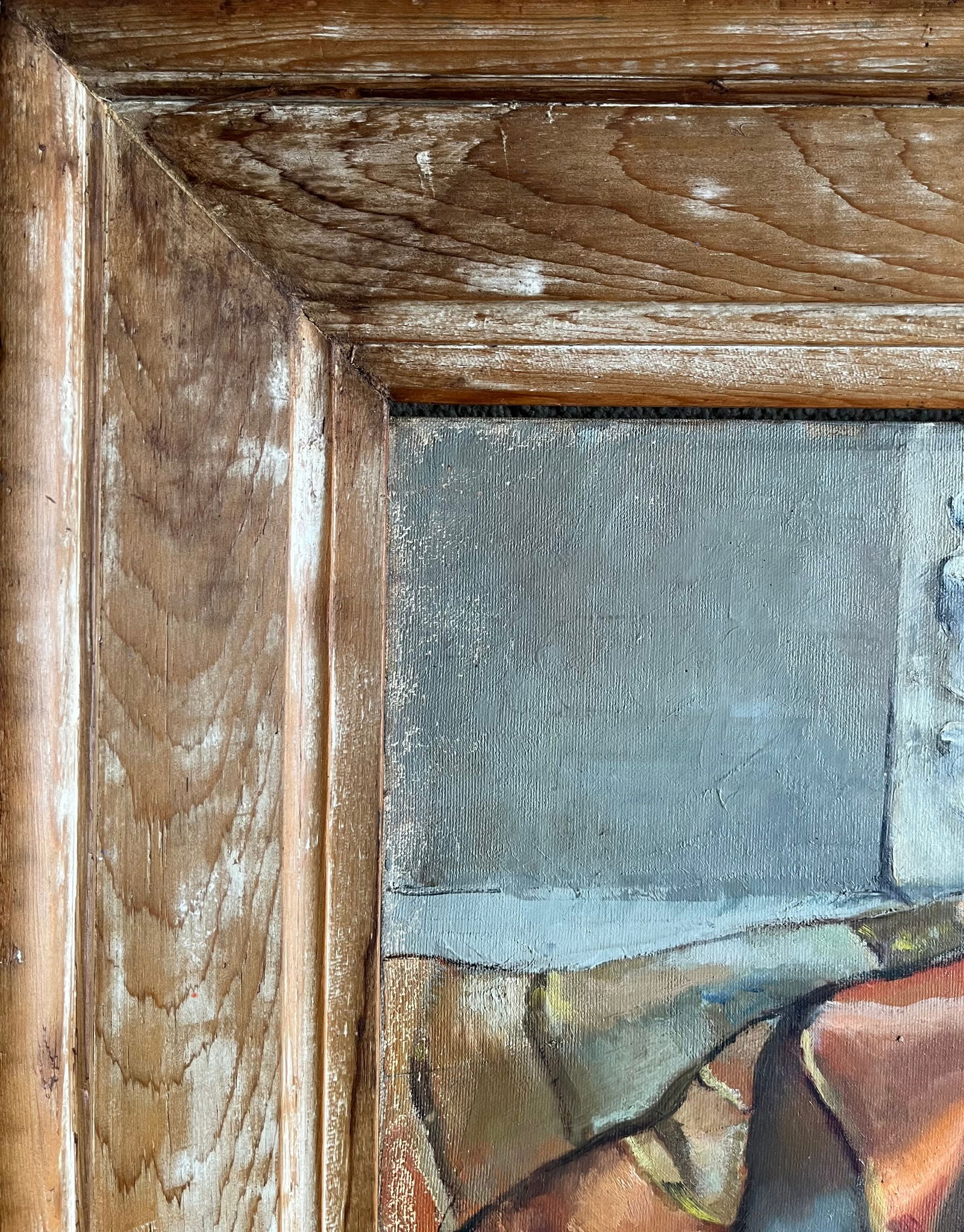 1940's Oil on Canvas"Autumn Still Life"-Antique Frame - 7