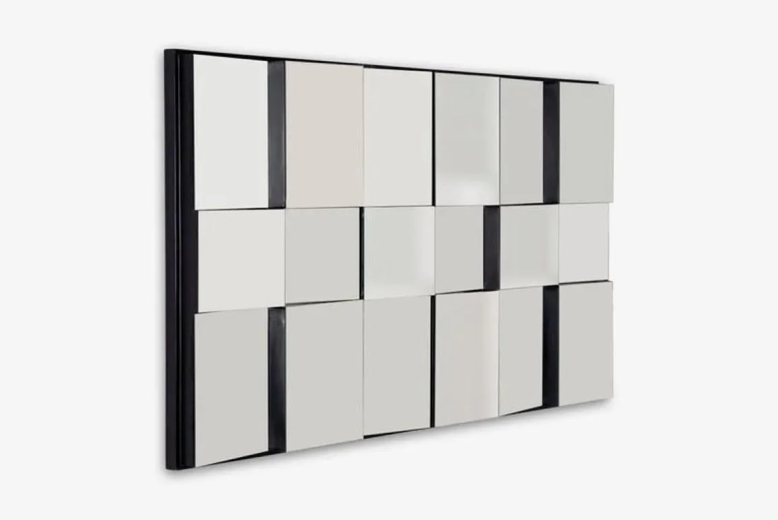Neil Small Faceted Slopes Mirror Wall Sculpture - 3