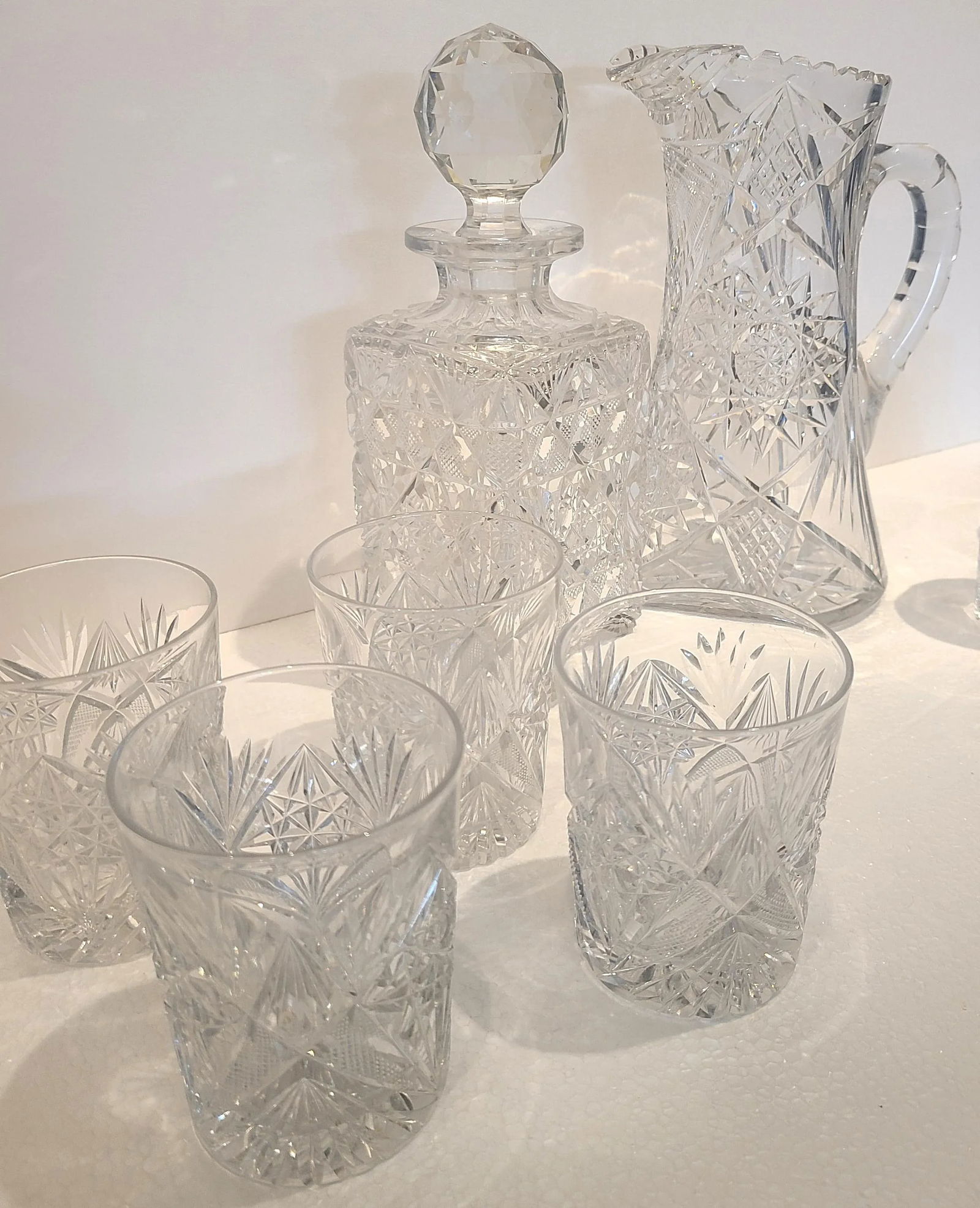 Vintage Late 20th Century Czech Bohemian Queens Lace Bar Set - 10 Pieces - 4