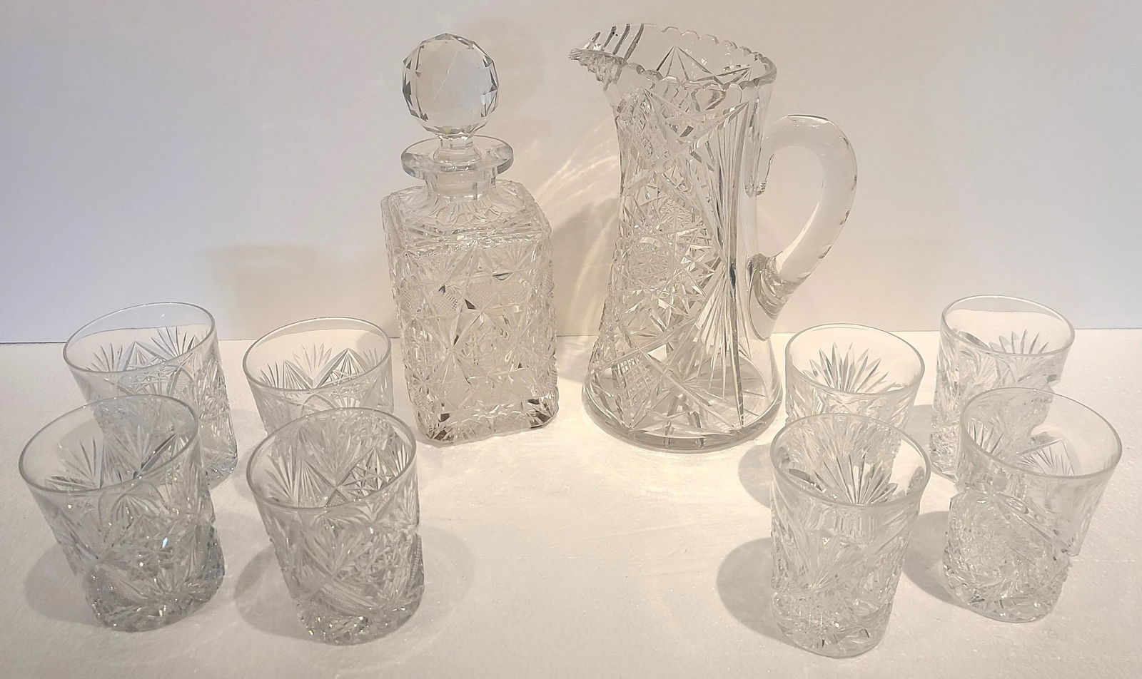 Vintage Late 20th Century Czech Bohemian Queens Lace Bar Set - 10 Pieces - 8