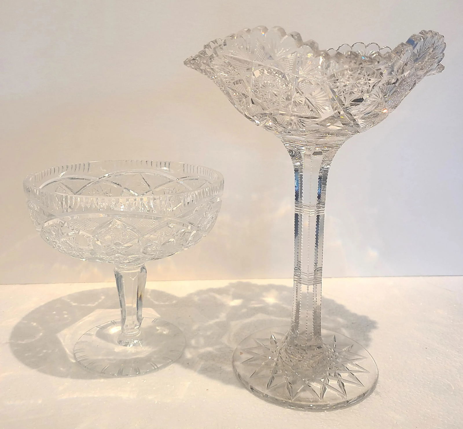 Vintage Czech Bohemian Queens Lace Bowl Set - 3 Pieces - 3