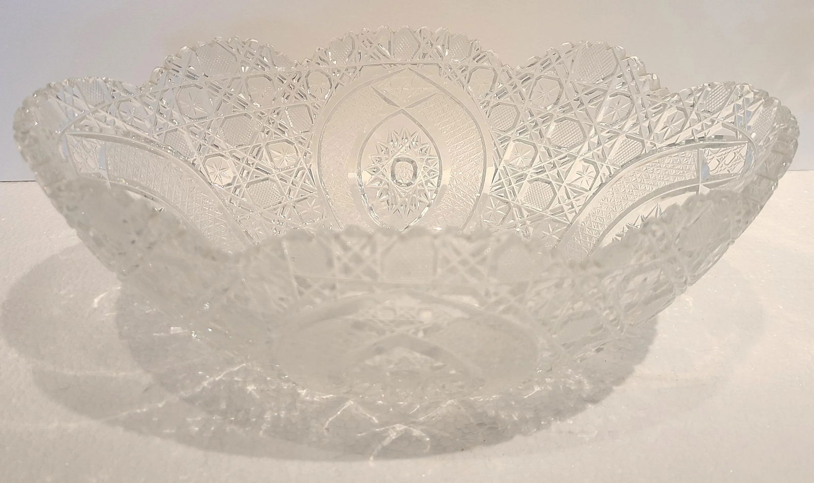 Vintage Czech Bohemian Queens Lace Bowl Set - 3 Pieces - 9