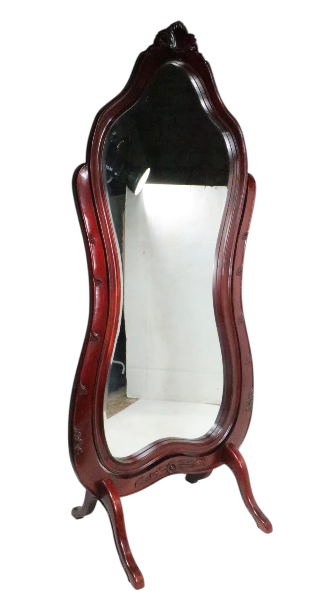 Late 19th Century Victorian Floor Standing Cheval Mirror - 3