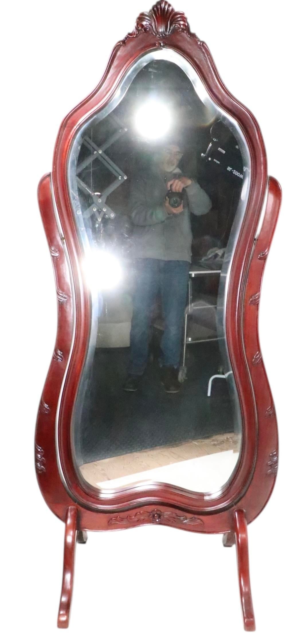 Late 19th Century Victorian Floor Standing Cheval Mirror - 6