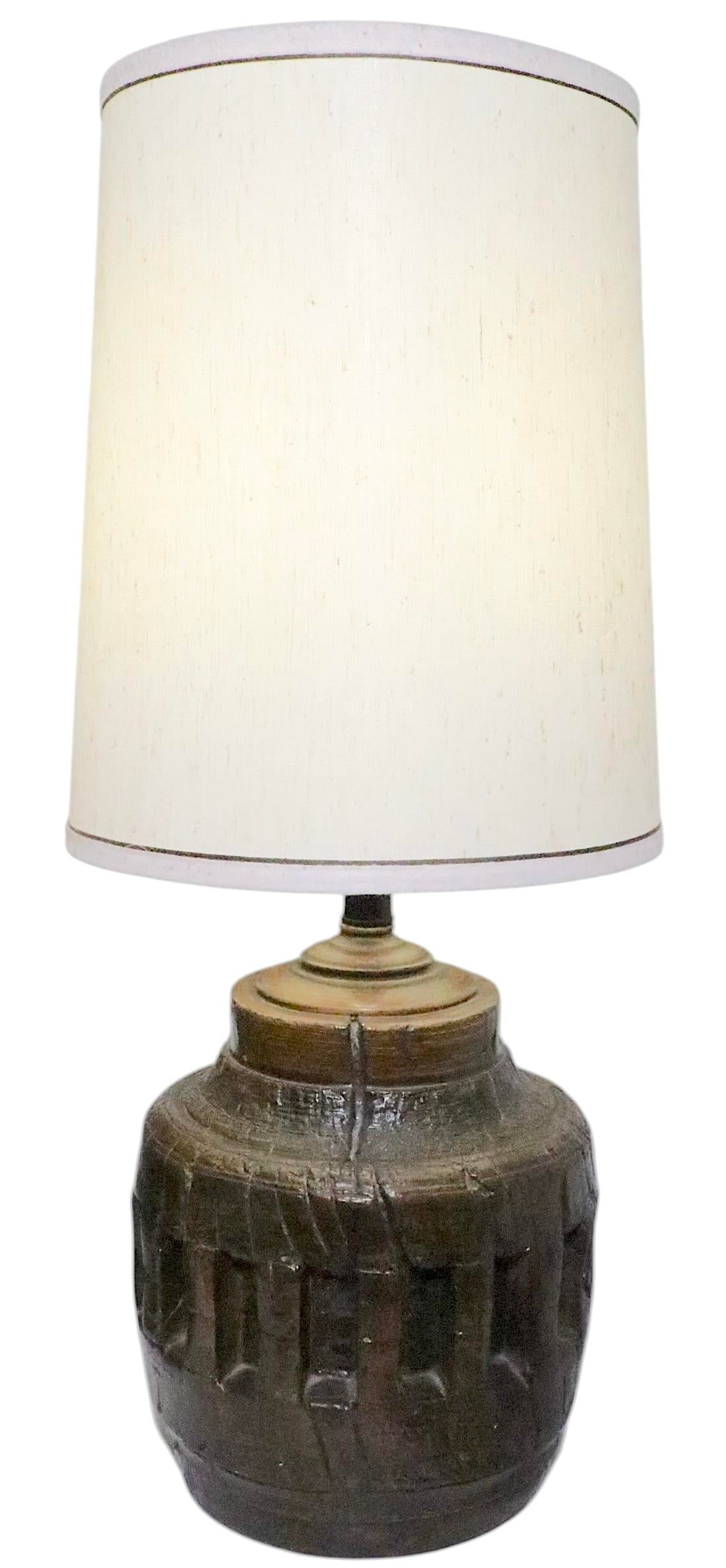 Pr. Rustic Brutalist School Wagon Wheel Table Lamps Circa 1970's - 14