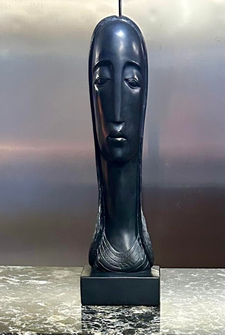 Rima Padova's, Plaster Sculpture of a Woman's Head, Italy, Classical Forms Mixed With a Contempo - 5