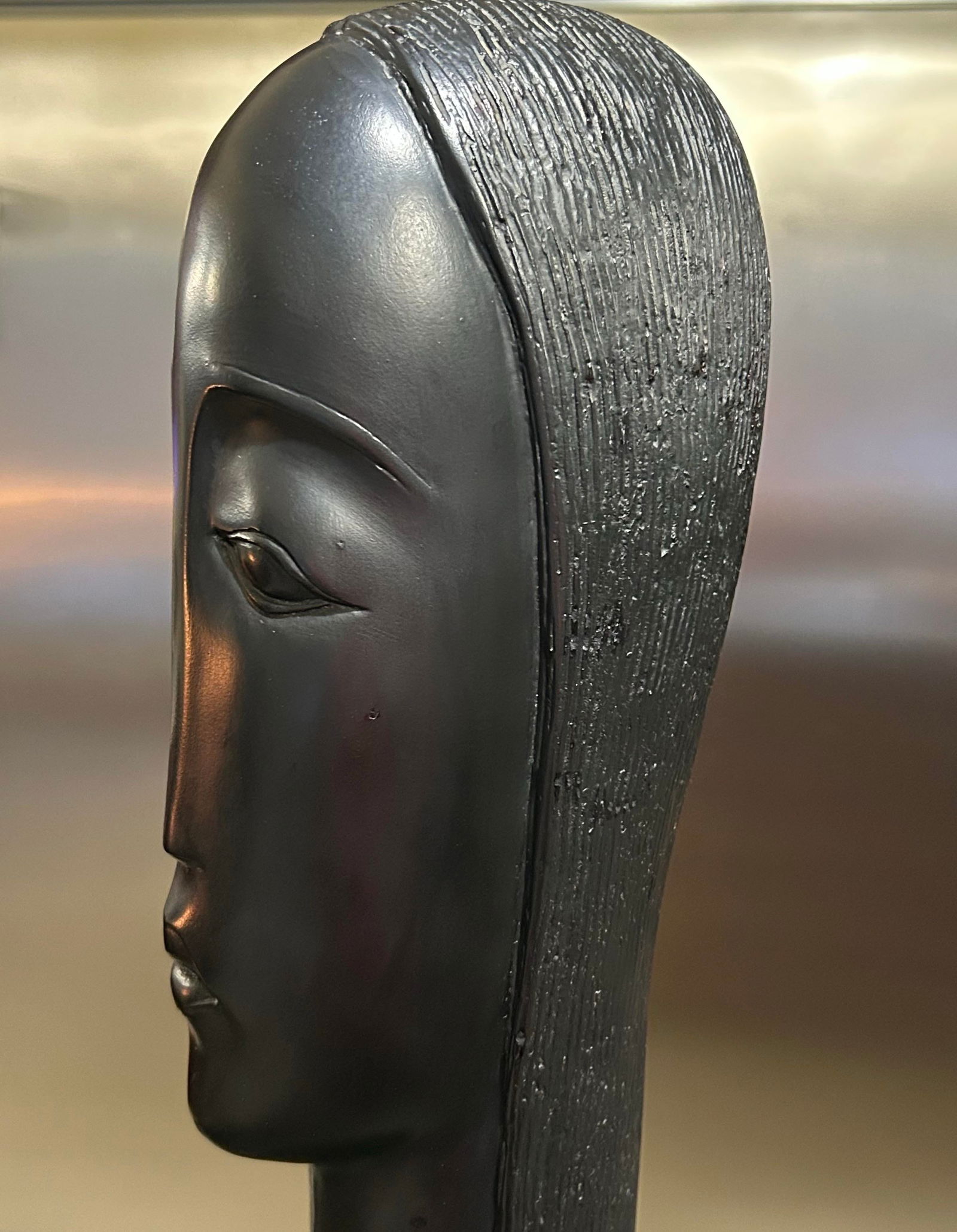 Rima Padova's, Plaster Sculpture of a Woman's Head, Italy, Classical Forms Mixed With a Contempo - 7