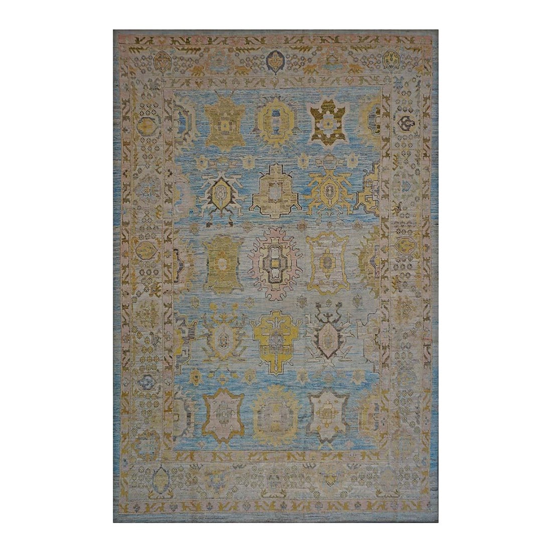 21st Century Turkish Oushak 11X17 Gold, Gray & Slate Blue Handmade Area Rug #1144131: 21st Century Turkish Oushak 11X17 Gold, Gray & Slate Blue Handmade Area Rug #1144131 Condition: Imperfections: No Imperfections Condition Notes: New Dimensions: Height: 0.25 in. Width: 132 in.