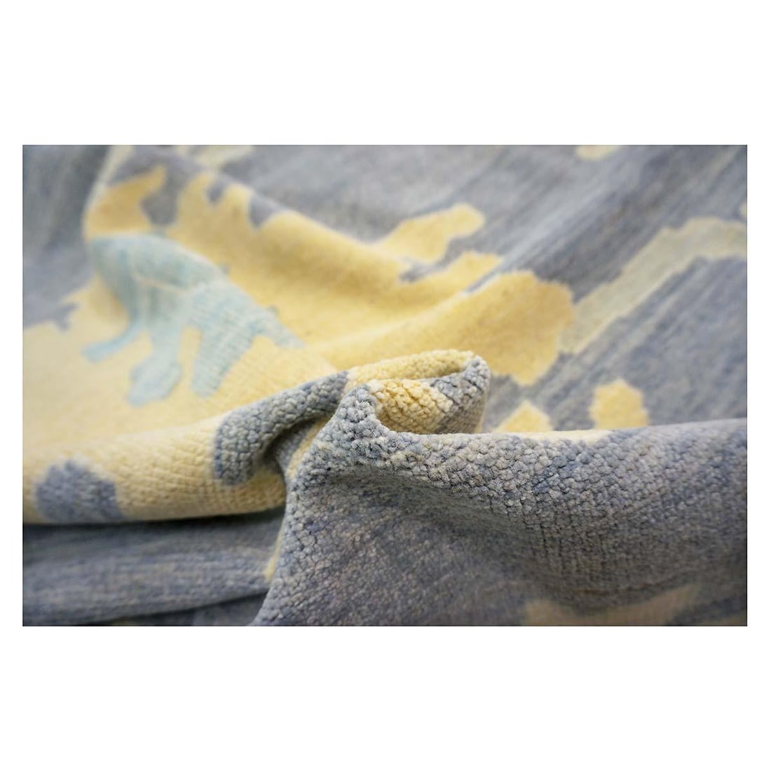 21st Century Turkish Oushak 12X16 Grey, Ivory, Orange & Slate Blue Handmade Area Rug #1144179 - 11