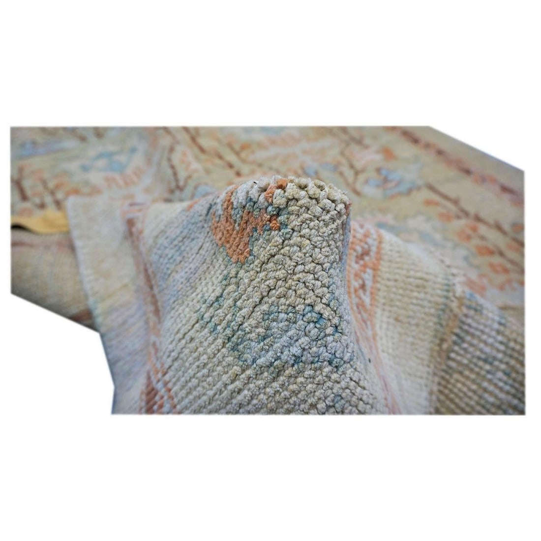 21st Turkish Donegal 4x8 Tan and Rust Hemp/Wool Handmade Area Rug #1140876 - 6