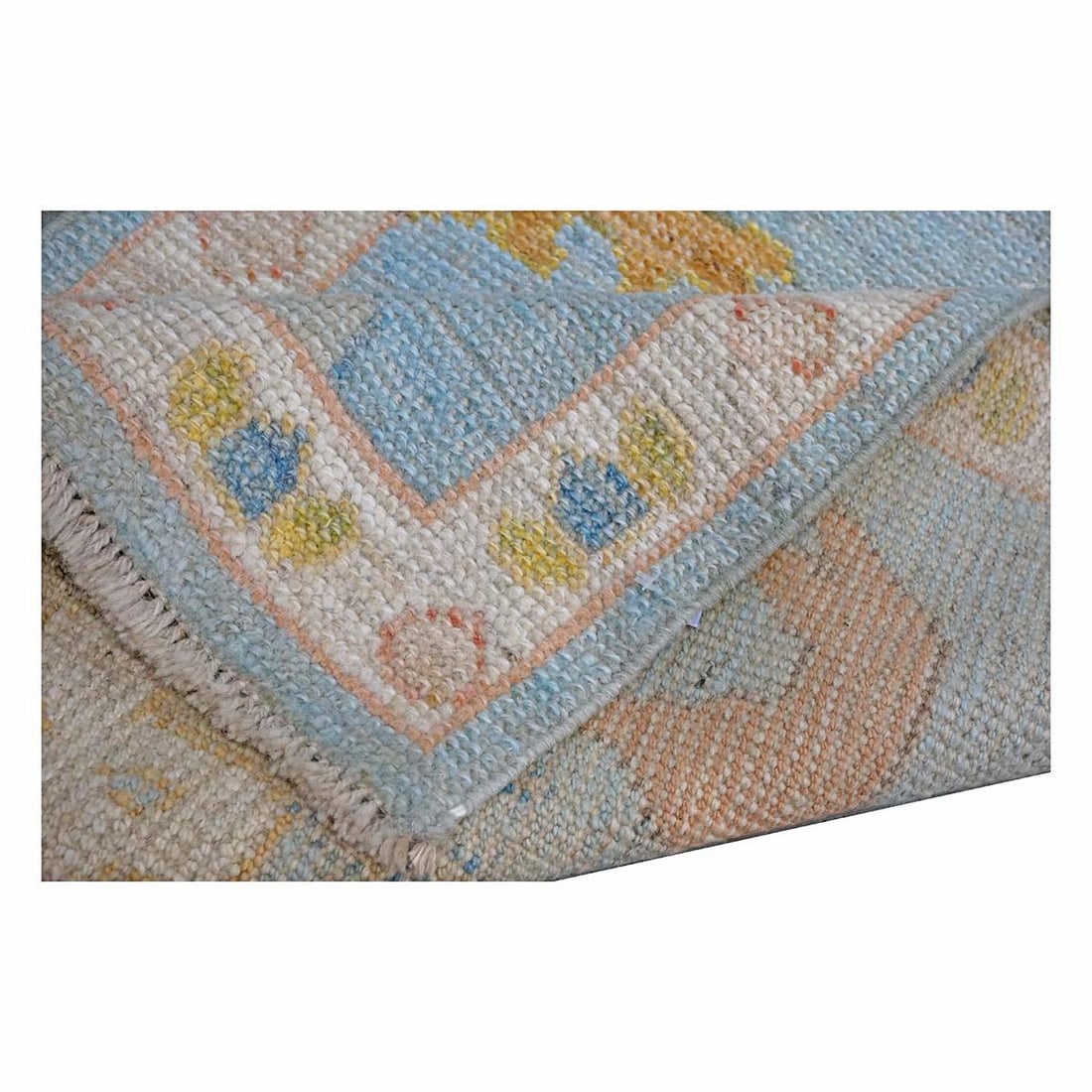 21st Century Turkish Oushak 2X9 Gold, Gray& Ivory, Handmade Runner Rug #1144117 - 9