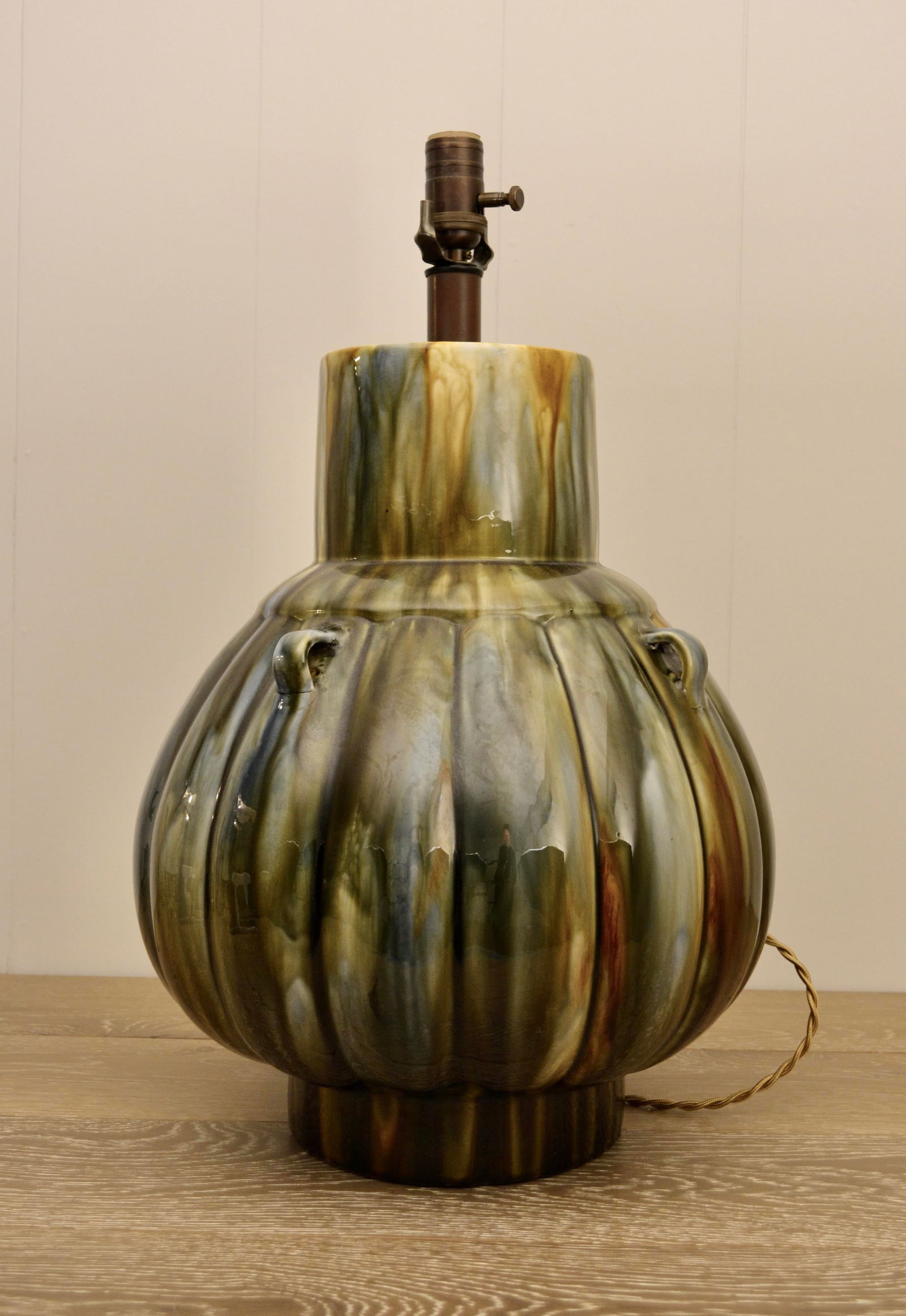 Mid 20th Century Monumental Glazed Ceramic Table Lamp - 2