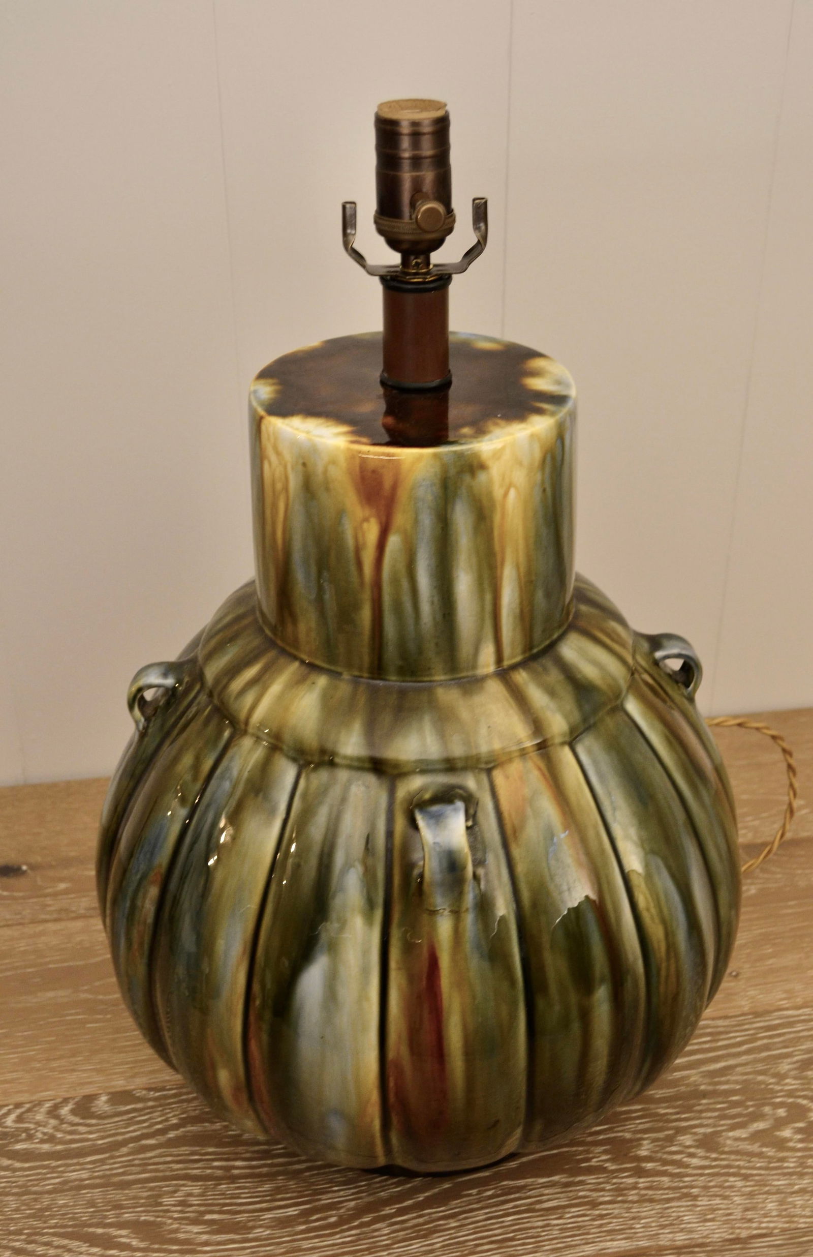 Mid 20th Century Monumental Glazed Ceramic Table Lamp - 3
