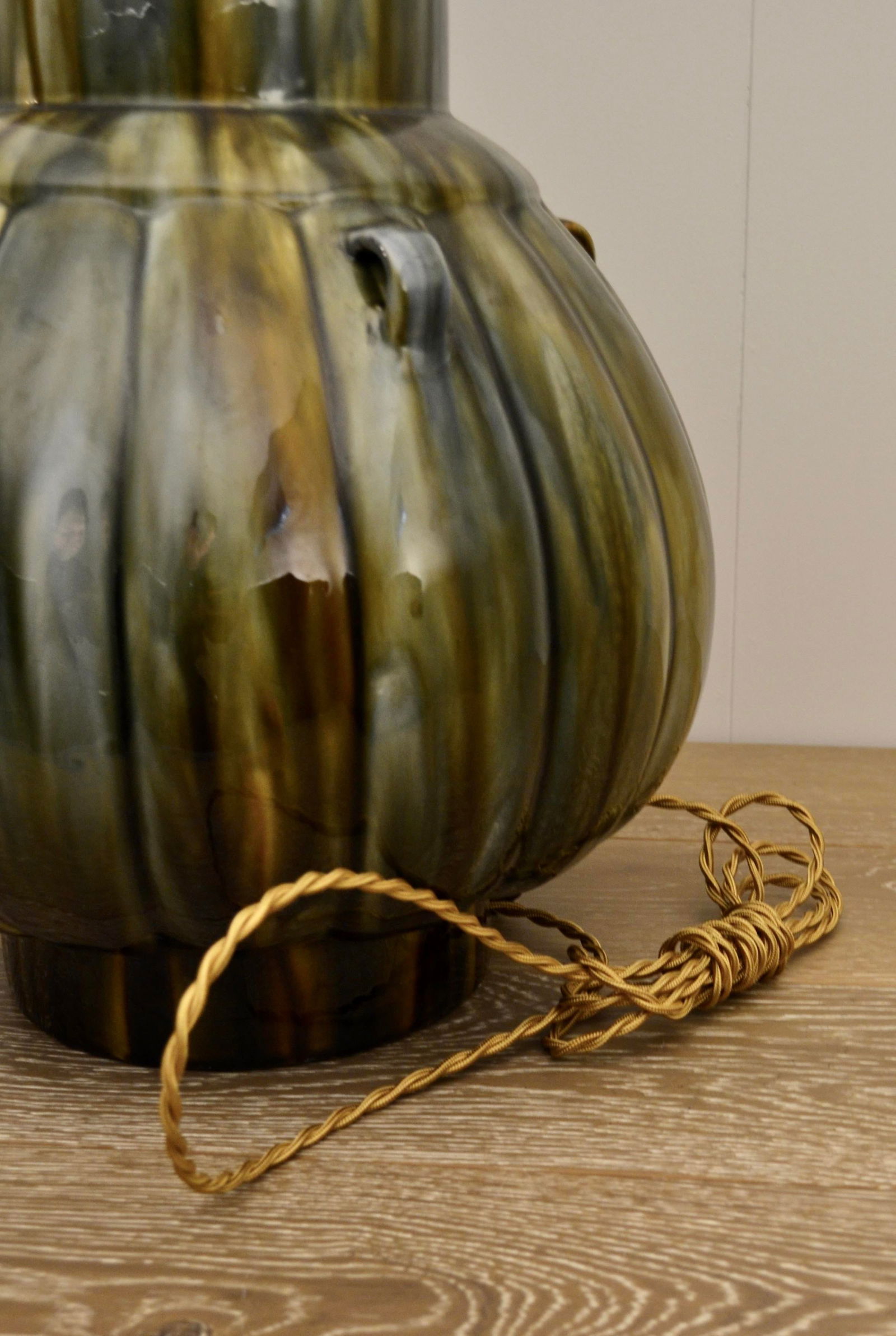 Mid 20th Century Monumental Glazed Ceramic Table Lamp - 4