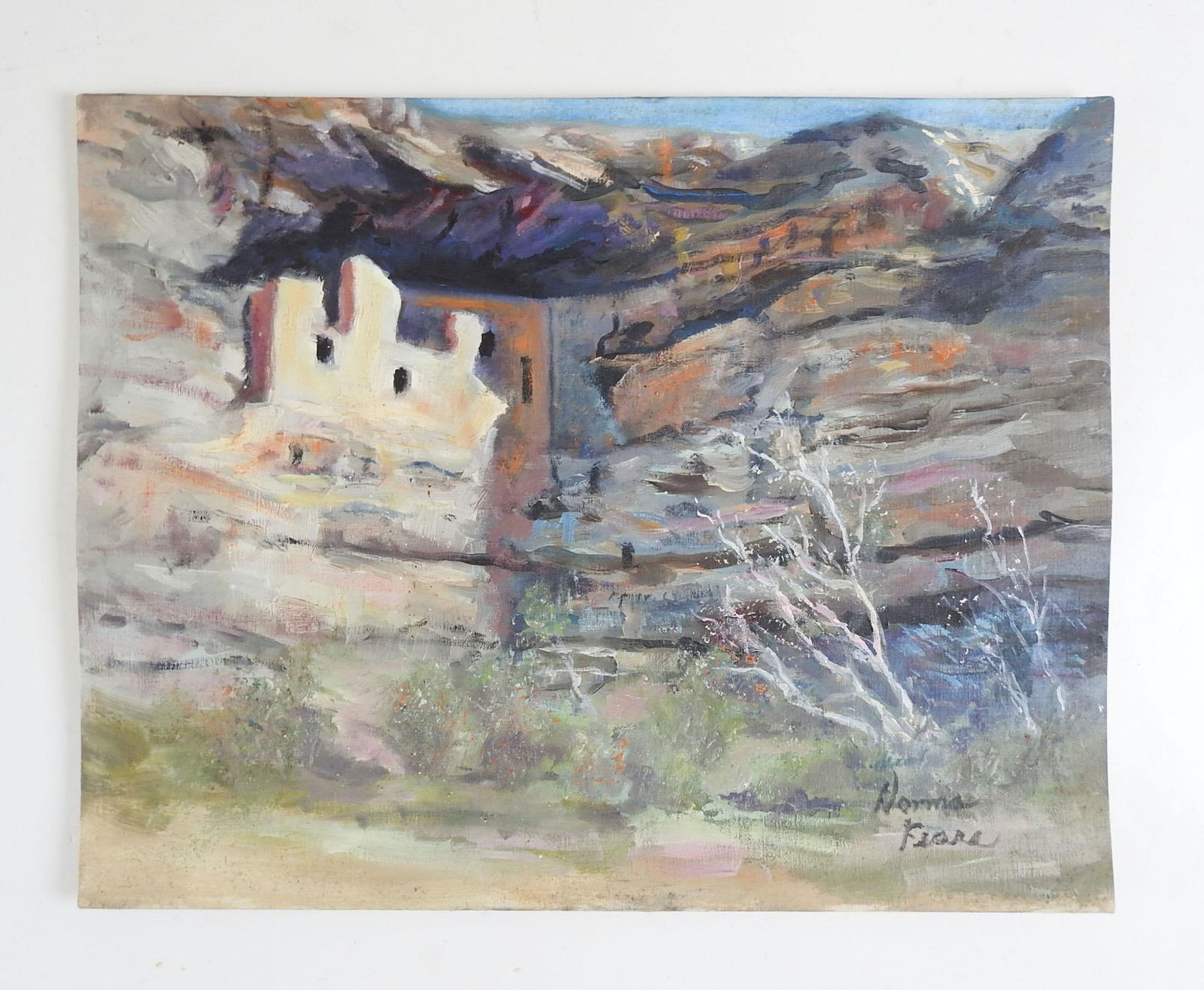Late 20th Century Southwest Cliff Dwelling Painting - 3