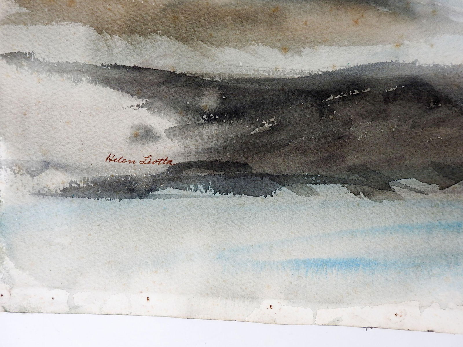 Mid 20th Century Modernist California Coastal Seascape Watercolor Painting - 2