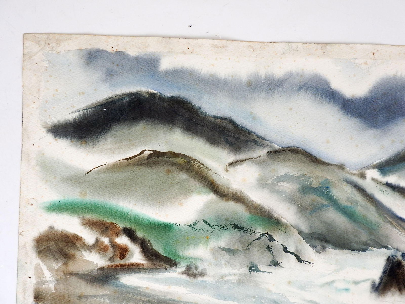 Mid 20th Century Modernist California Coastal Seascape Watercolor Painting - 4