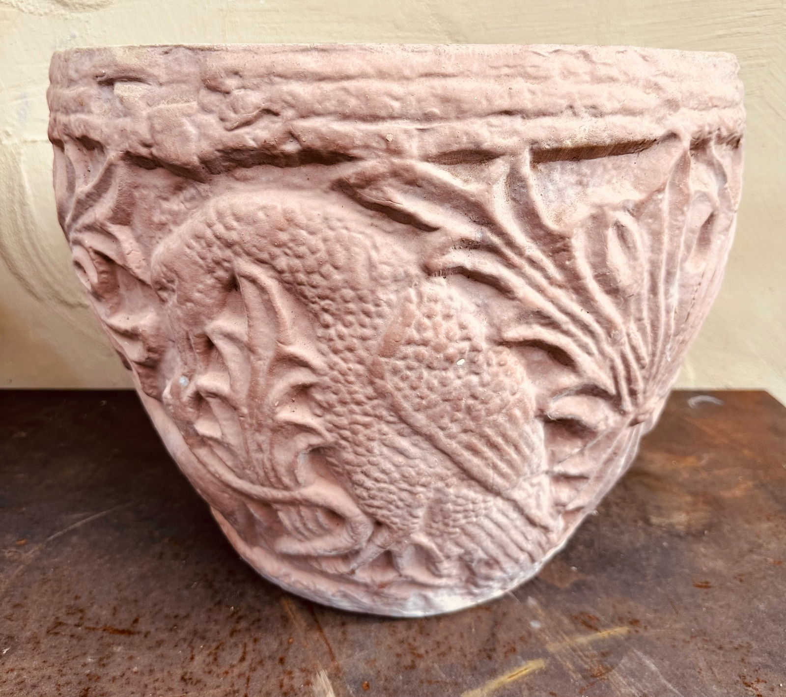 Vintage Italian Tertacotta Tuscan Majolica Planters-a Pair - 3