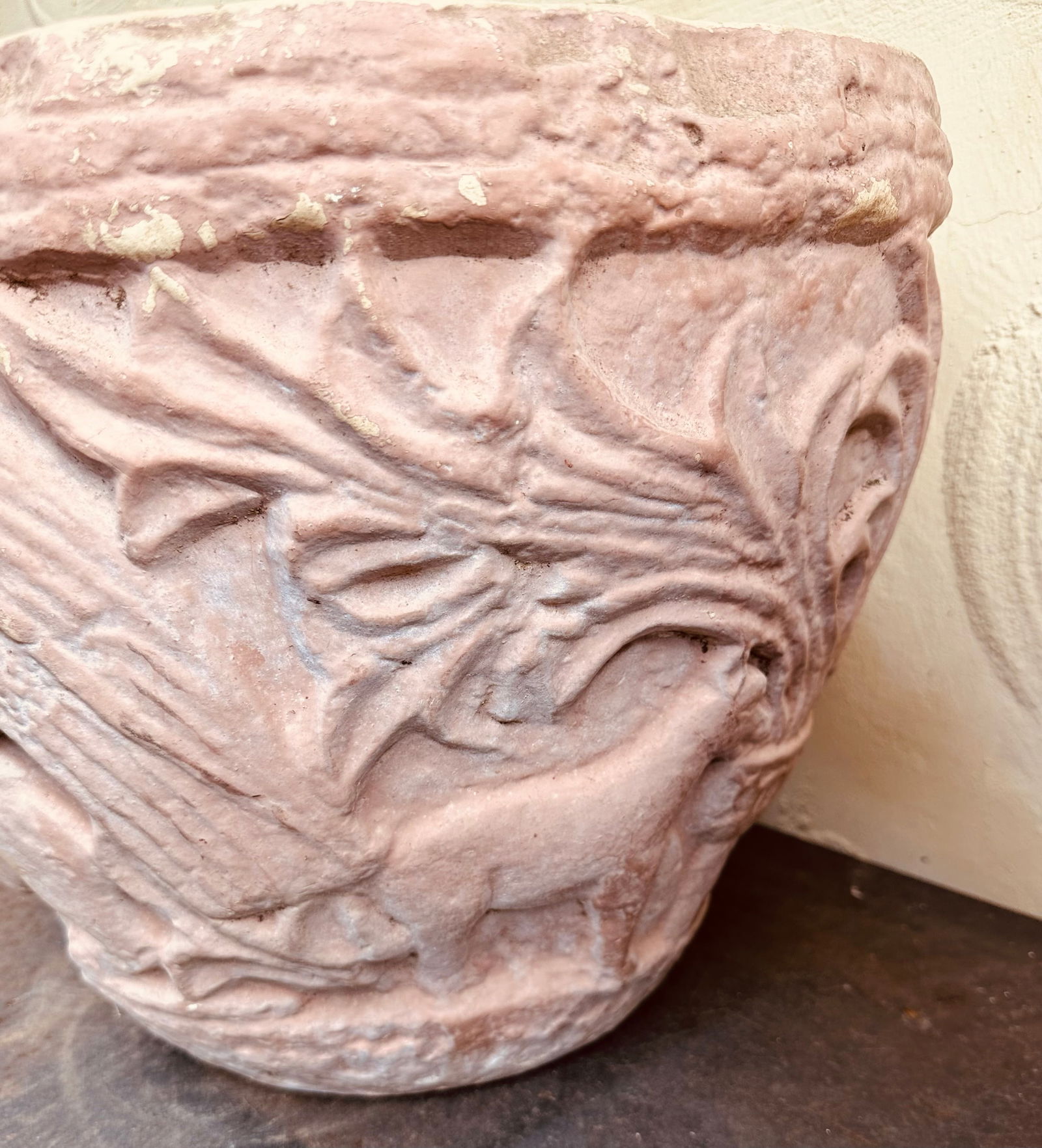 Vintage Italian Tertacotta Tuscan Majolica Planters-a Pair - 4