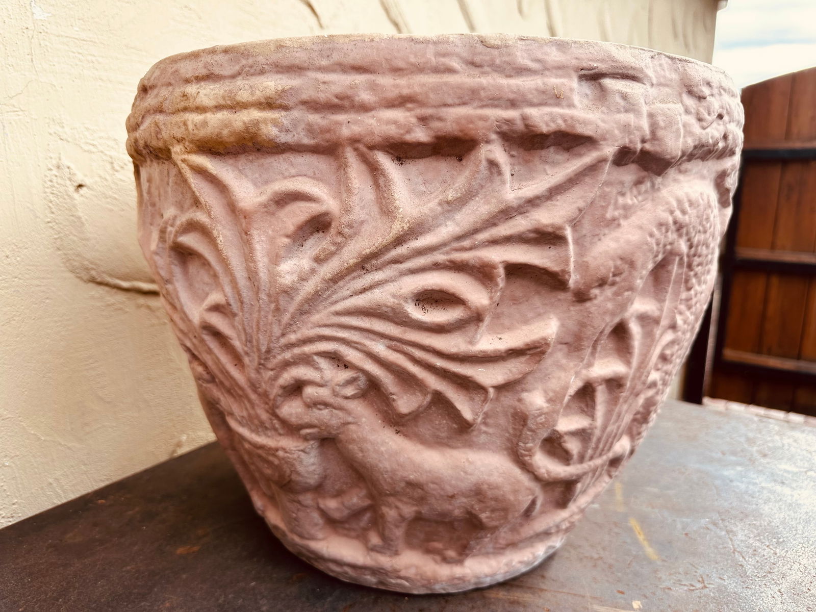 Vintage Italian Tertacotta Tuscan Majolica Planters-a Pair - 5