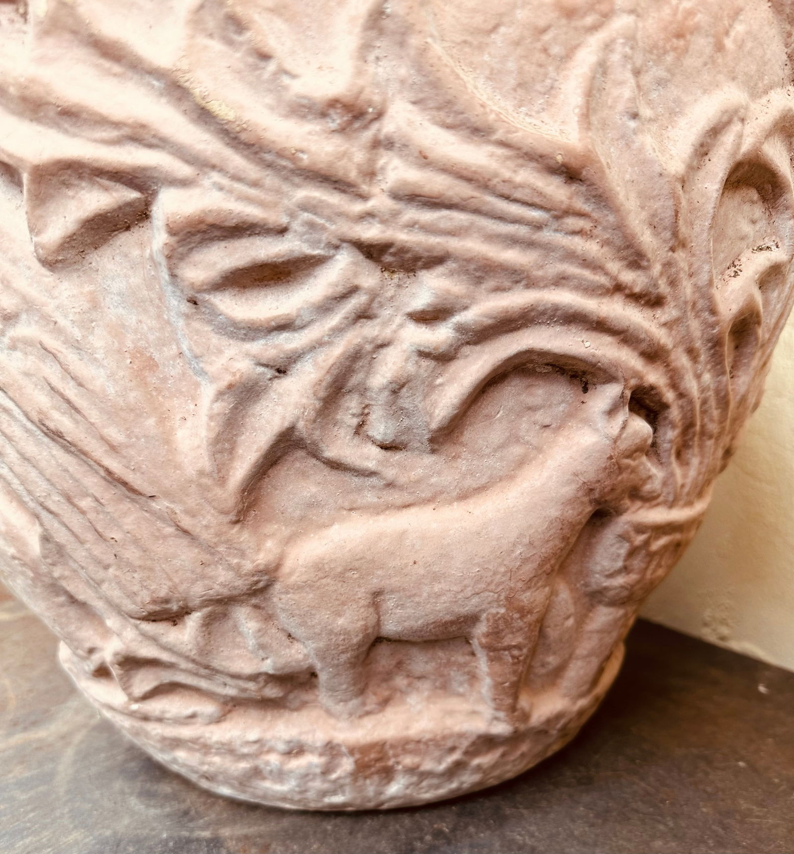 Vintage Italian Tertacotta Tuscan Majolica Planters-a Pair - 7