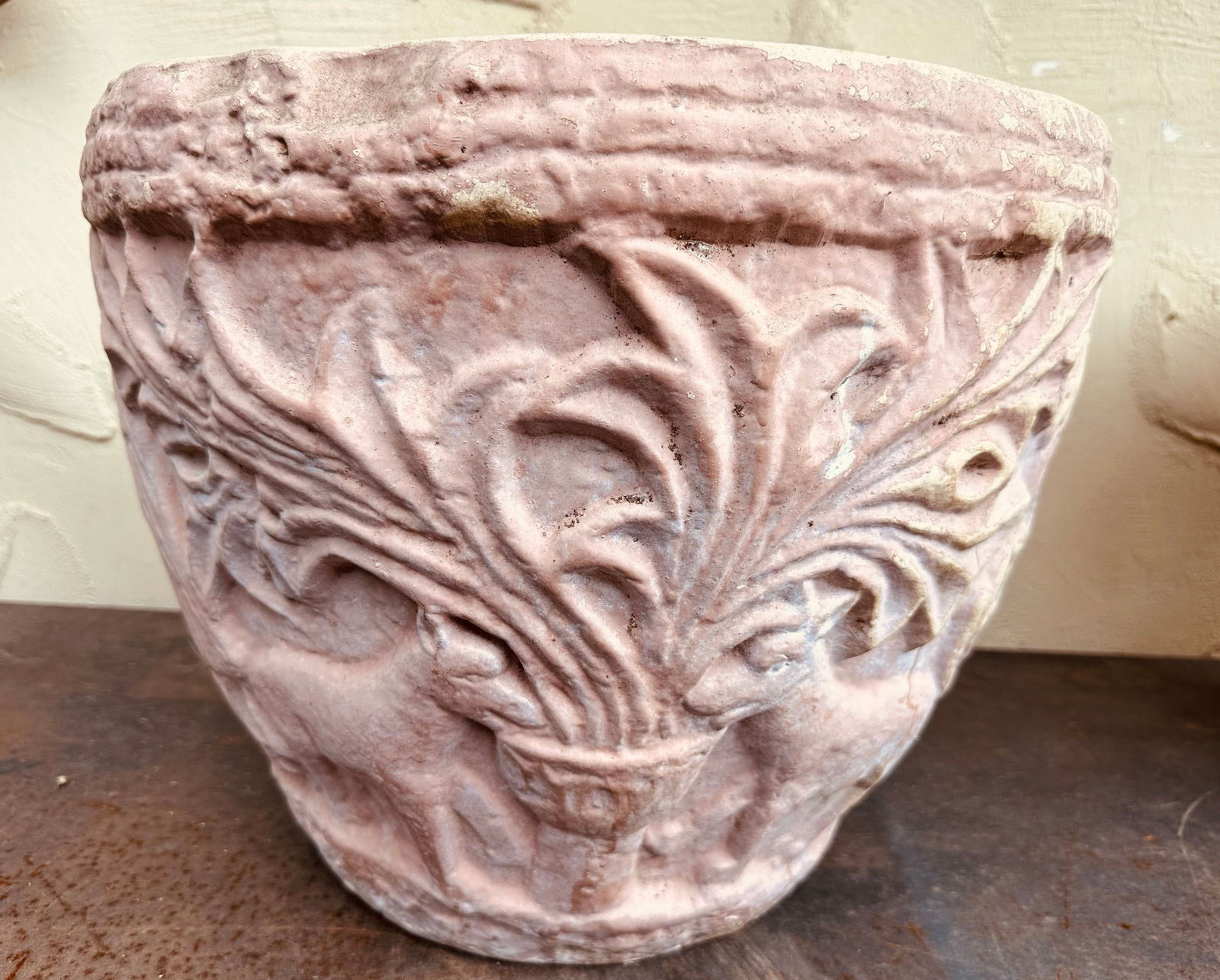 Vintage Italian Tertacotta Tuscan Majolica Planters-a Pair - 9