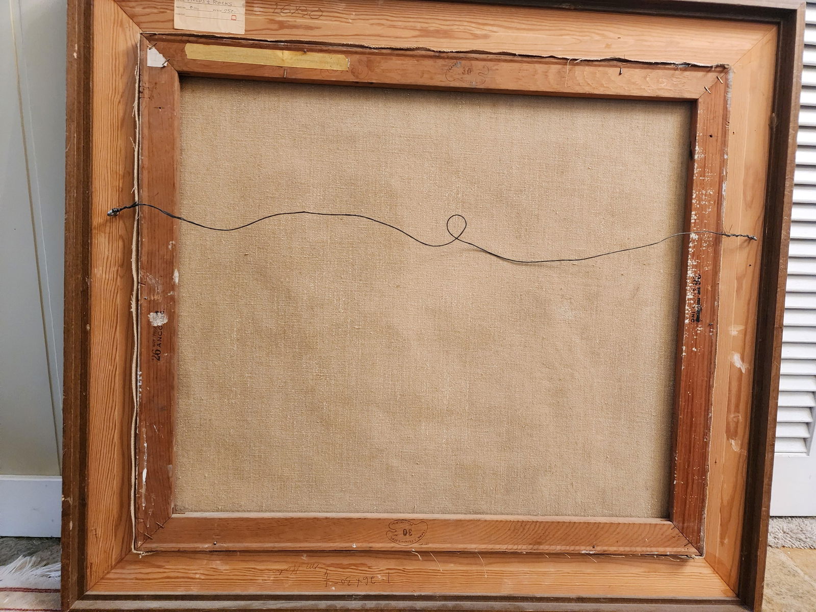 1940s Eleanor Coen Original Oil "Fields and Rocks" - 6