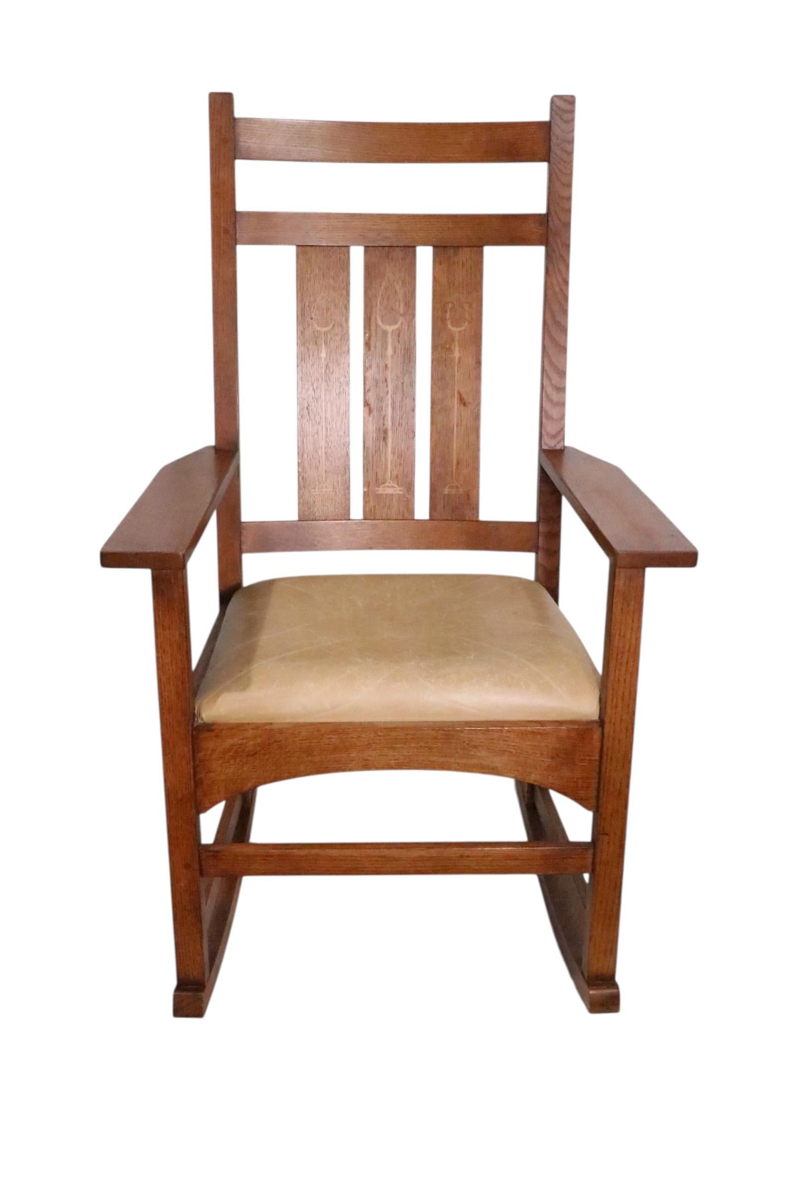 Contemporary Mission Arts and Crafts Harvey Ellis Stickley Rocking Chair - 7
