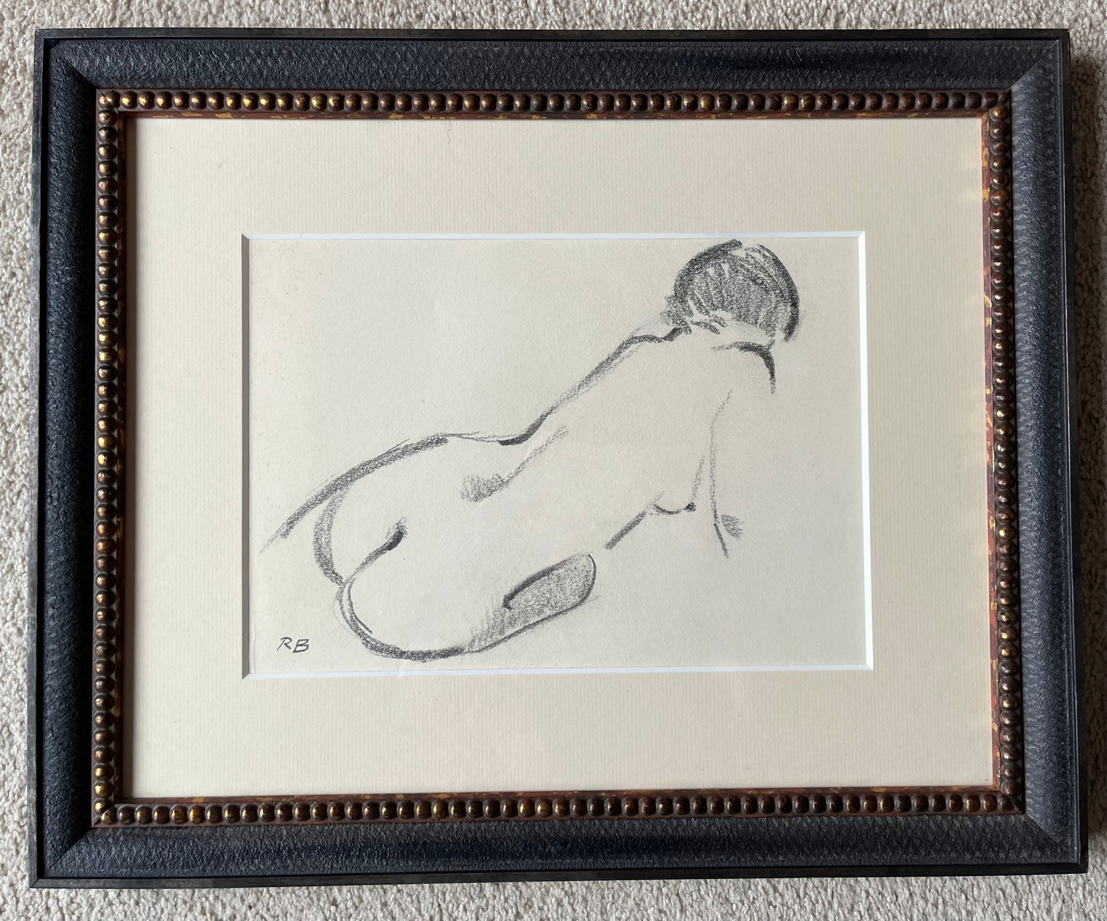 Original Nude Pencil Drawings-Custom Framed-Signed - 4