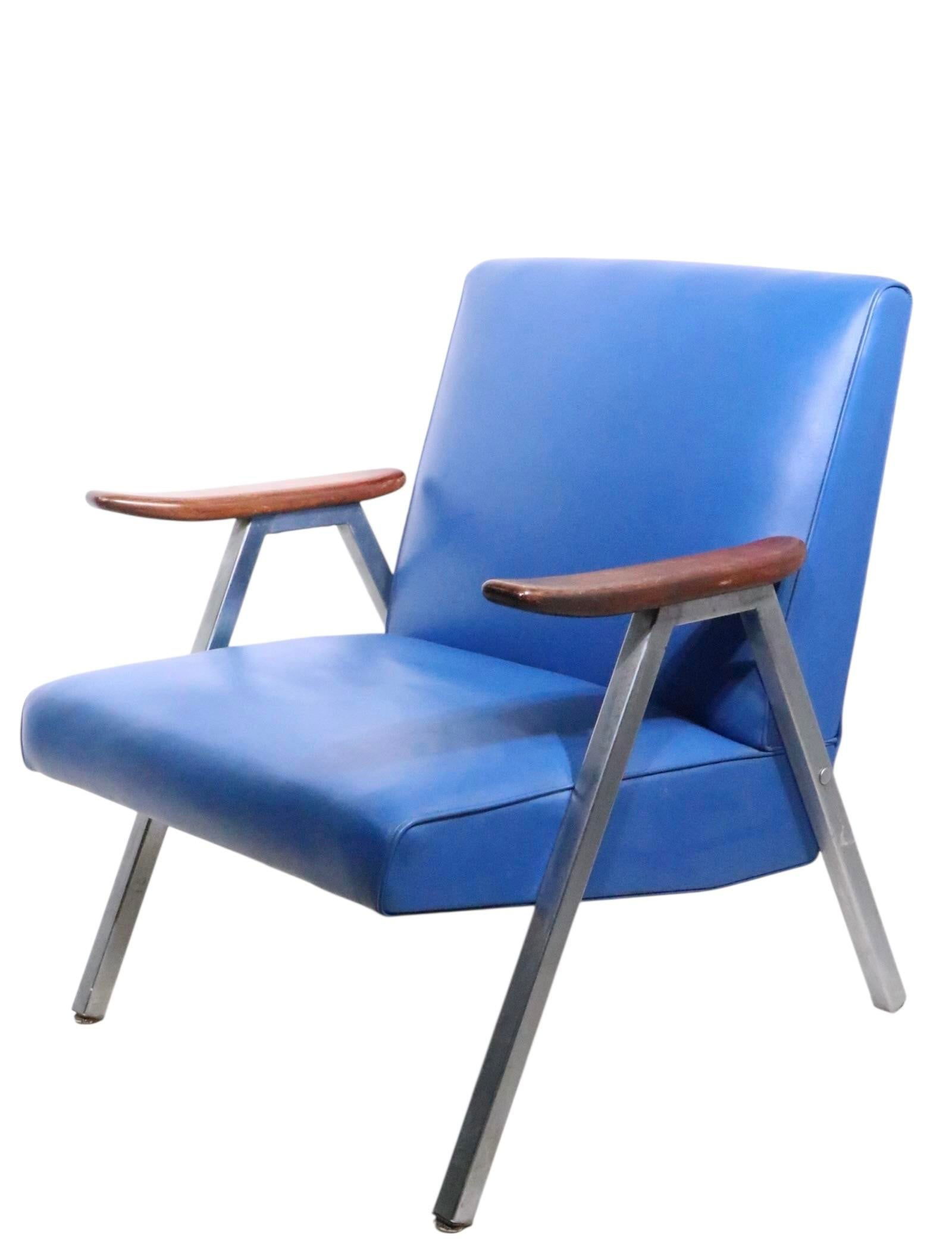 Pr. Mid Century Lounge Chairs by Royal Metal Furniture Company - 8