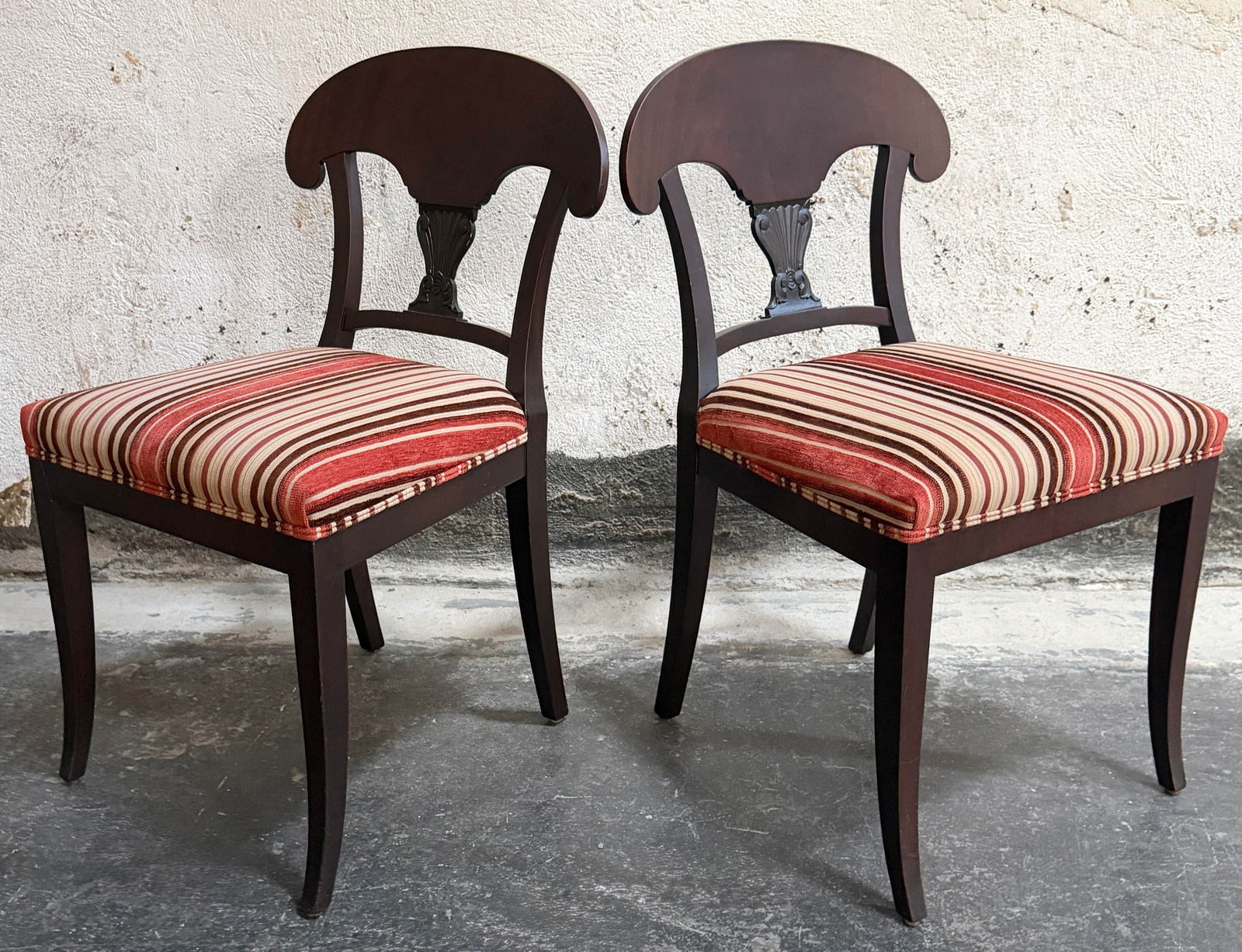 Pair of Antique Swedish Karl Johan Biedermeier Flame Birch Chairs - Restored - 2