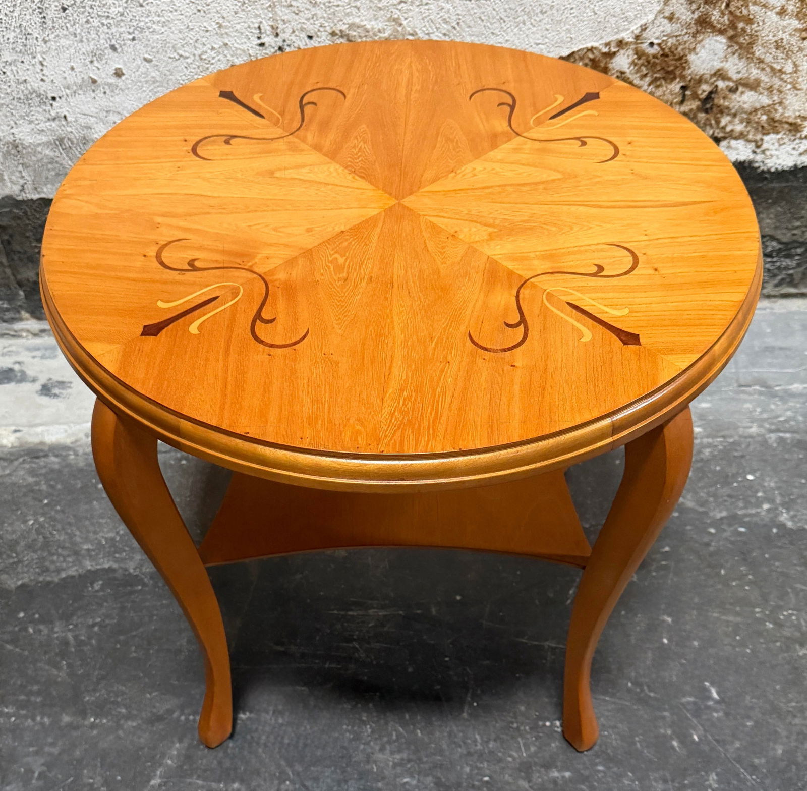 Swedish Grace Art Deco Marquetry Inlay End Table by Mjölby Intarsia C. 1930s - 3