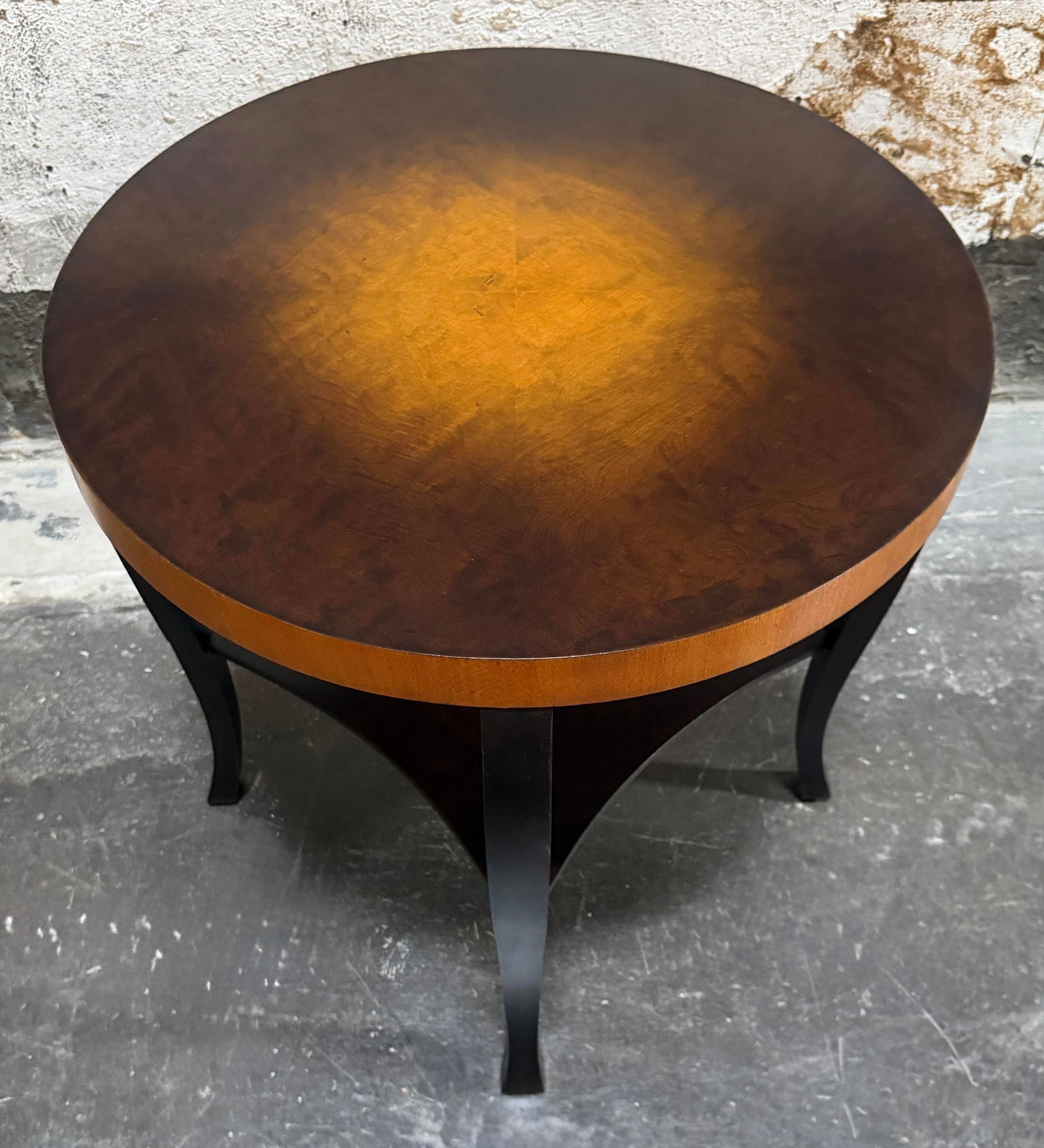 Antique Swedish Grace Art Deco Flame Birch Elm End or Side Table Circa 1925 - 3