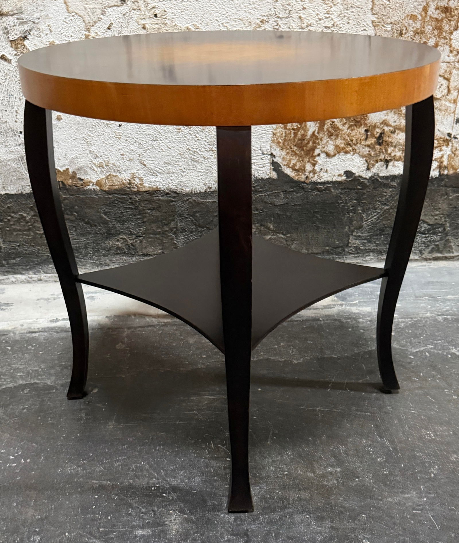 Antique Swedish Grace Art Deco Flame Birch Elm End or Side Table Circa 1925 - 4