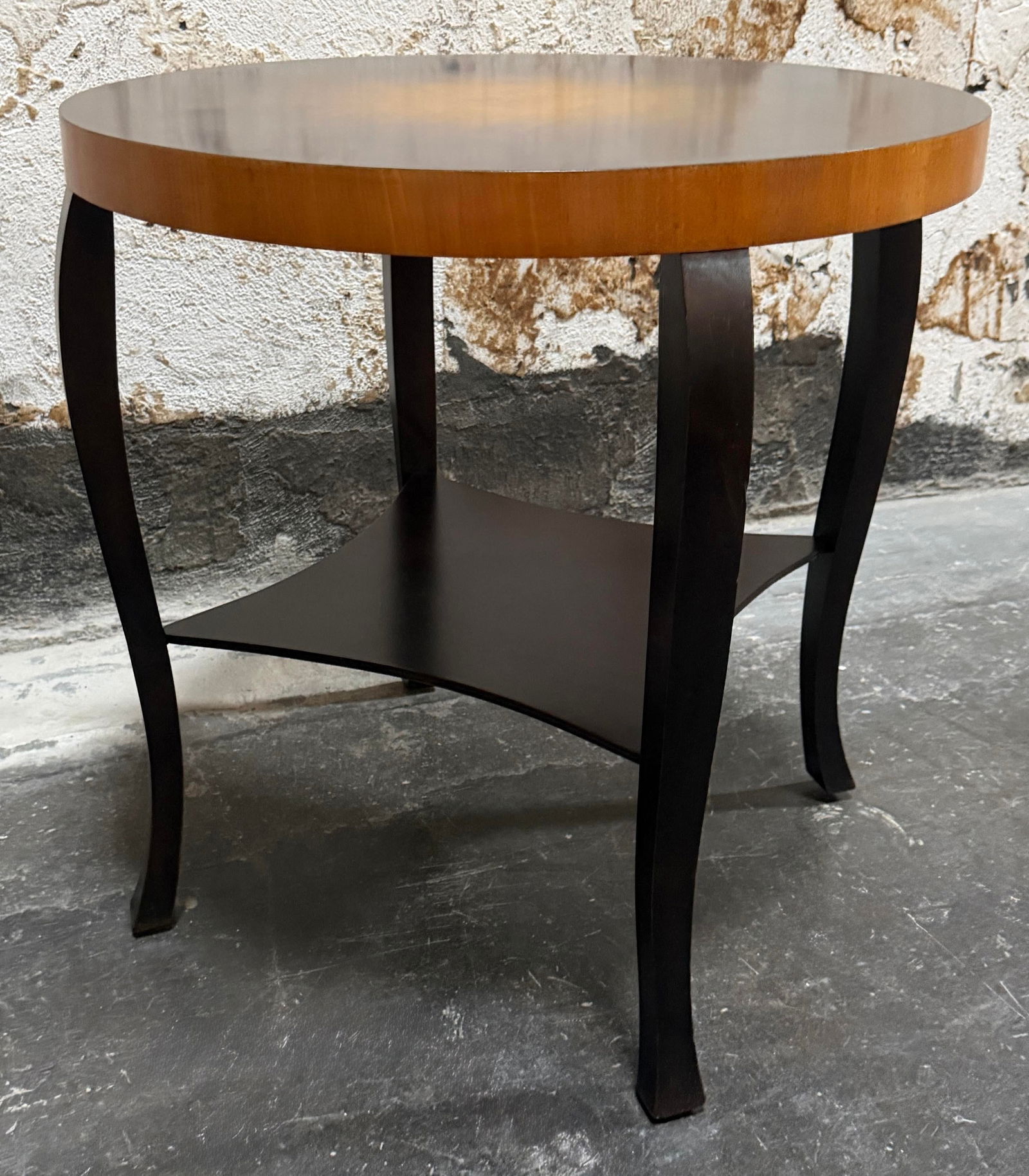 Antique Swedish Grace Art Deco Flame Birch Elm End or Side Table Circa 1925 - 5