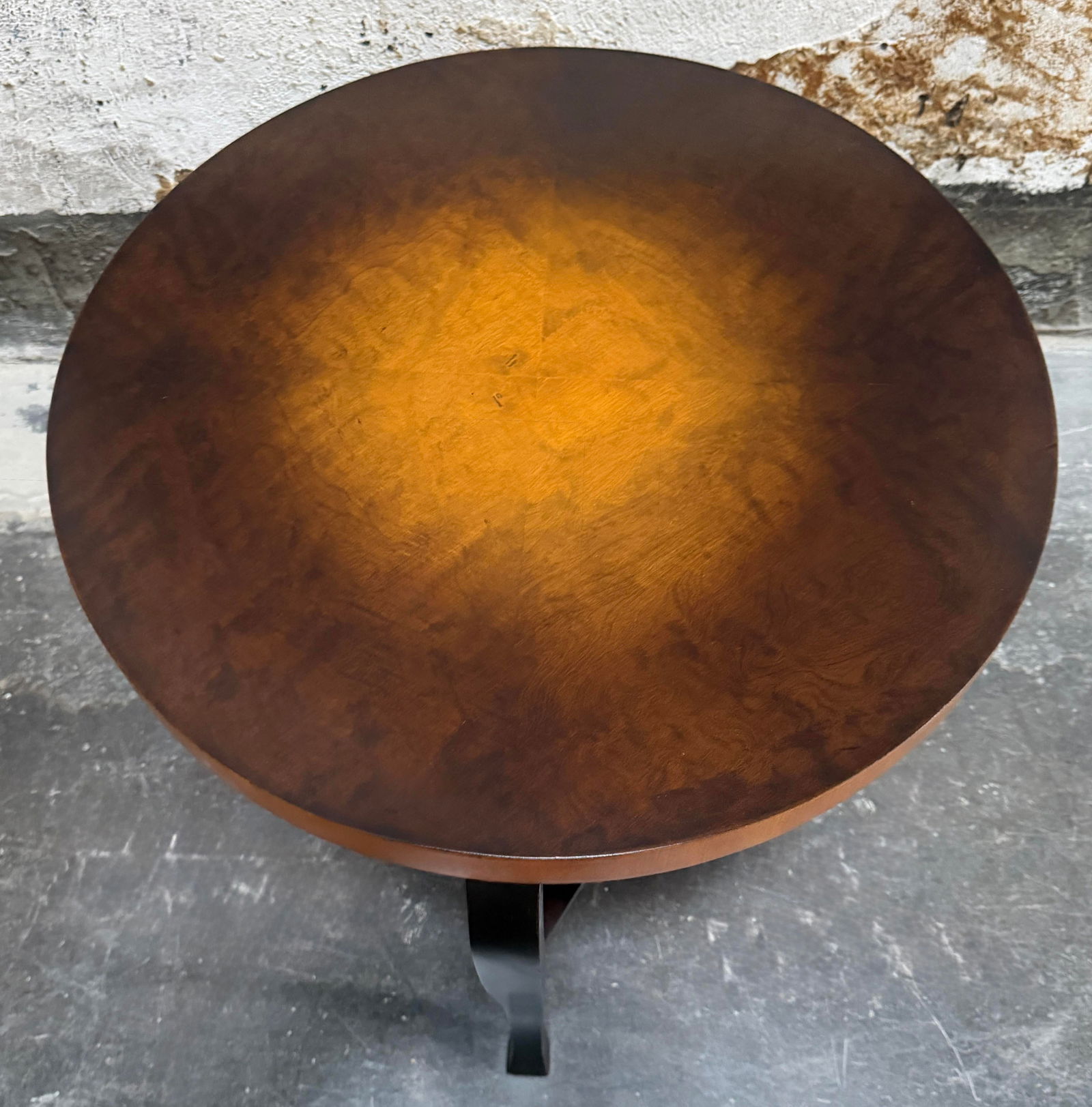 Antique Swedish Grace Art Deco Flame Birch Elm End or Side Table Circa 1925 - 6