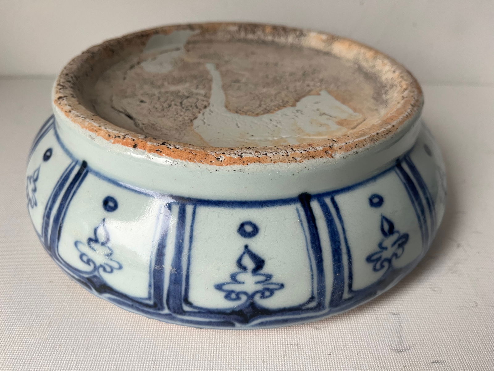 Antique Chinese Ming 9" Blue & White Porcelain Box - 8